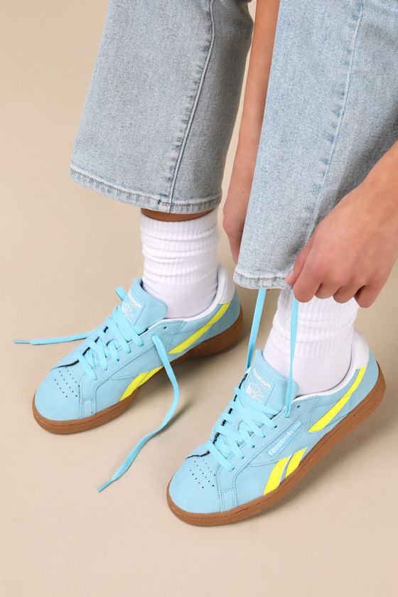 Club C Grounds UK Digital Blue Suede Leather Sneakers Product Image