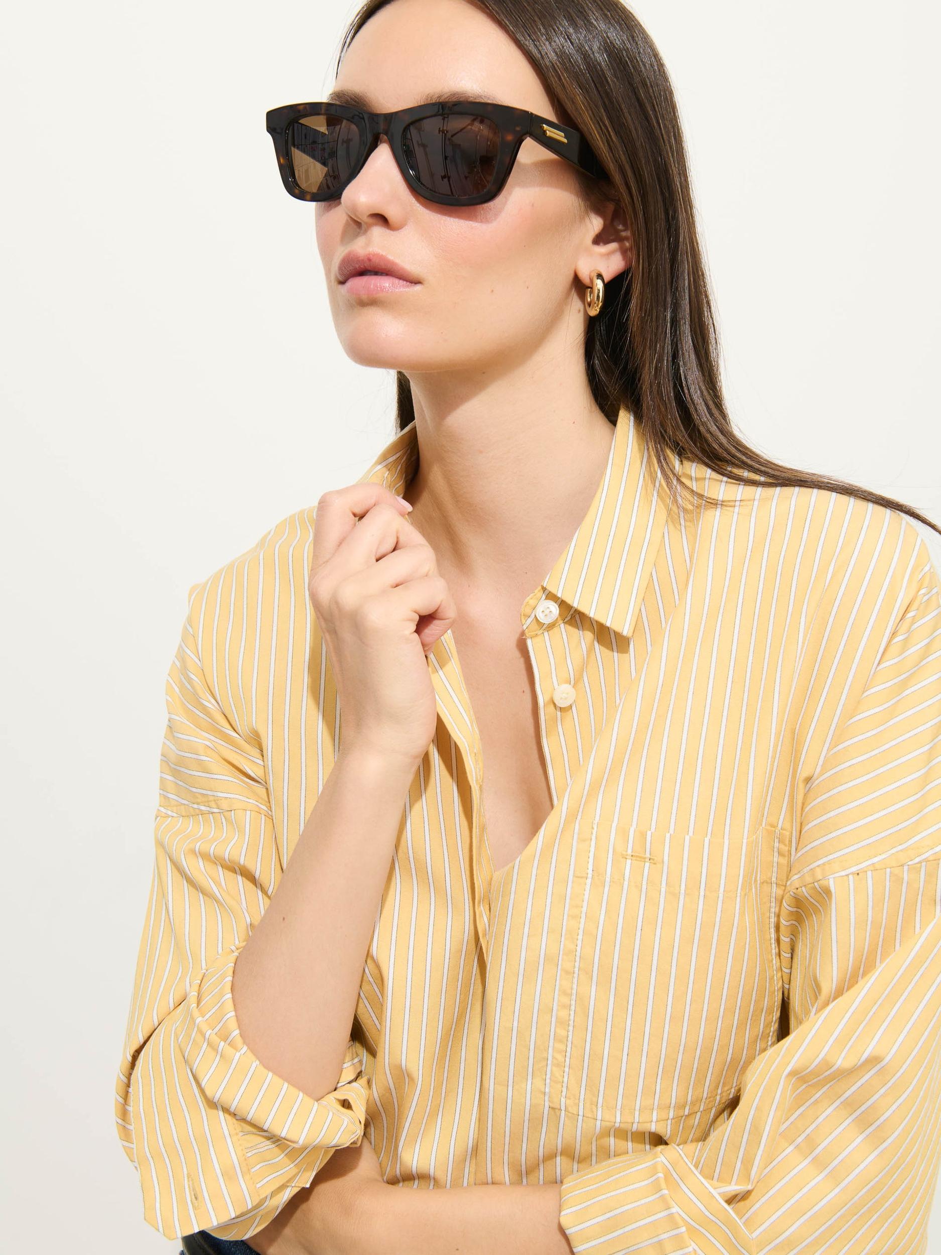 Jo Striped Shirt In Cotton Poplin Product Image