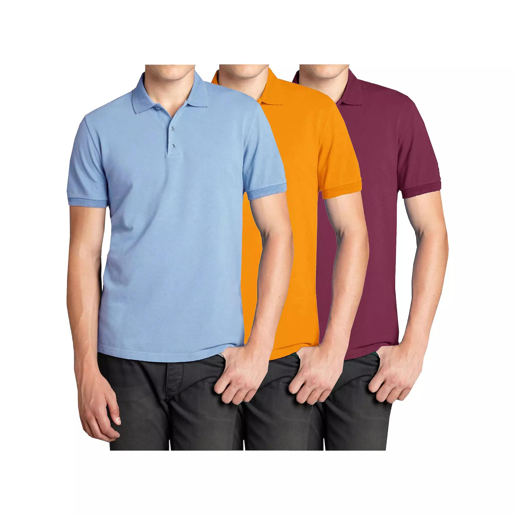 Men's Galaxy 3-Pack Pique Golf Polos,  Product Image