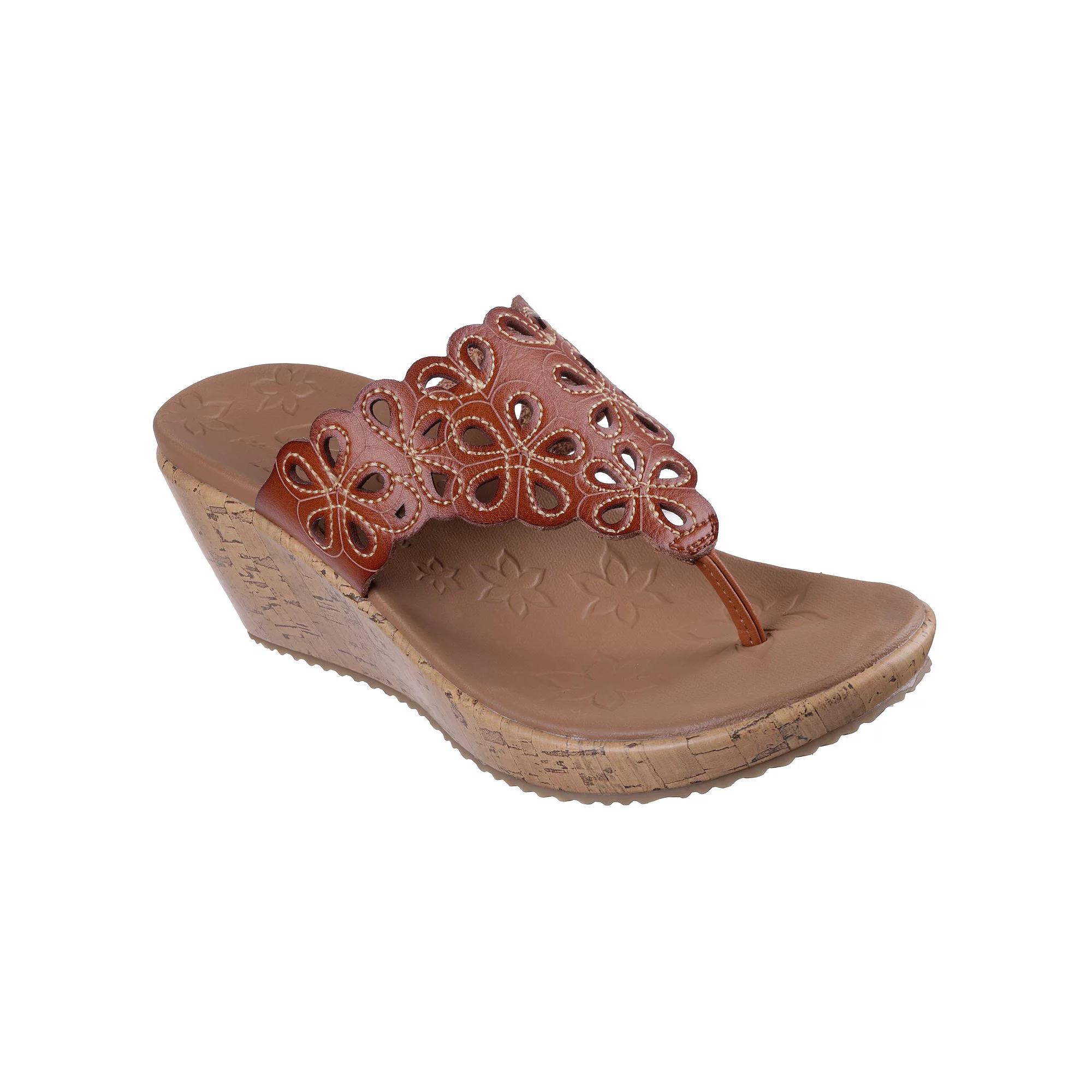 Skechers Womens Beverlee - Summer Spirit Thong Wedge Sandal Product Image