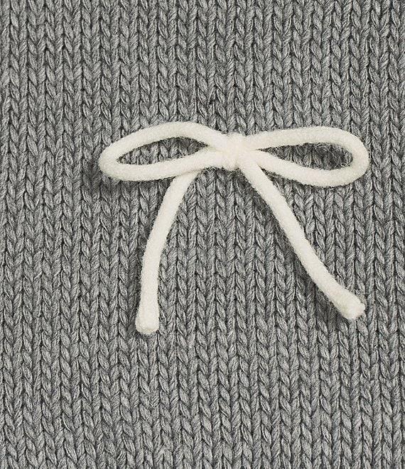 Blu Pepper Mock Neck Bow Detail Long Sleeve Sweater Product Image