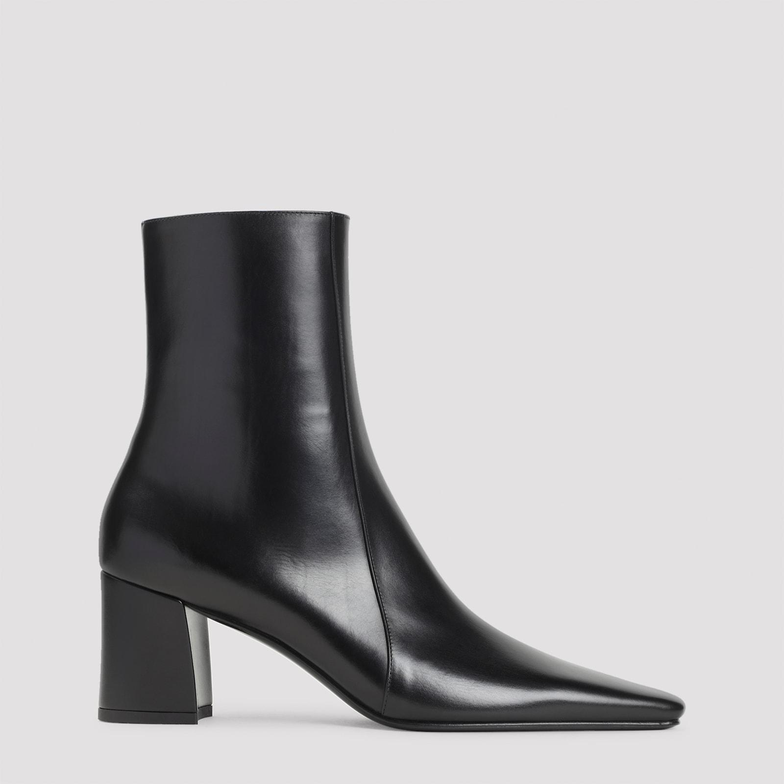 SAINT LAURENT Rainer 75 Patent Leather Ankle Boots In Black Product Image