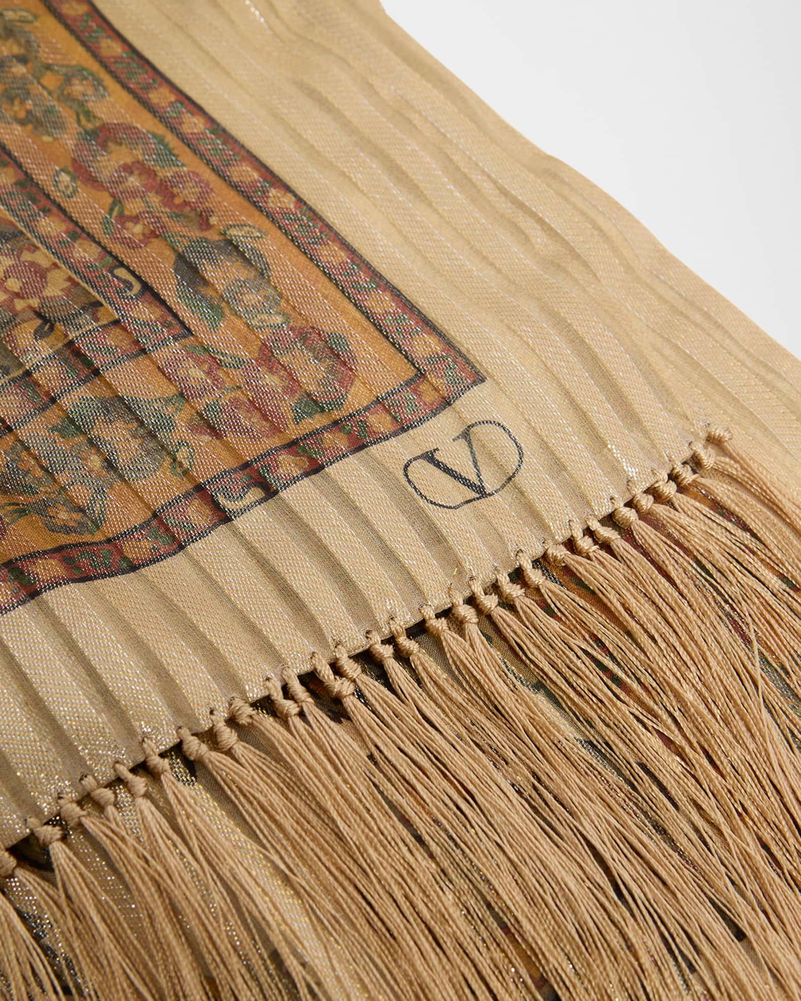 Paisley-Print Silk Scarf Product Image