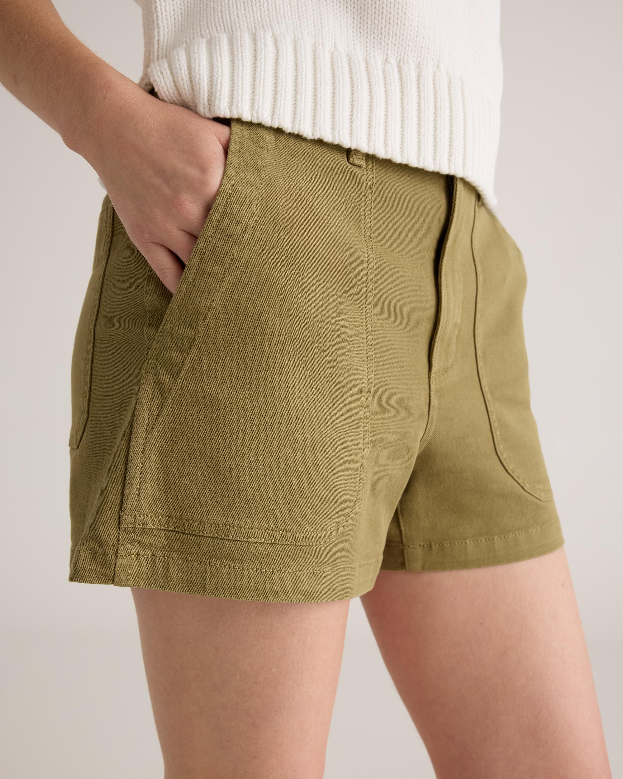 Quince | Women's Organic Stretch Cotton Twill Utility Shorts Organic Cotton Product Image