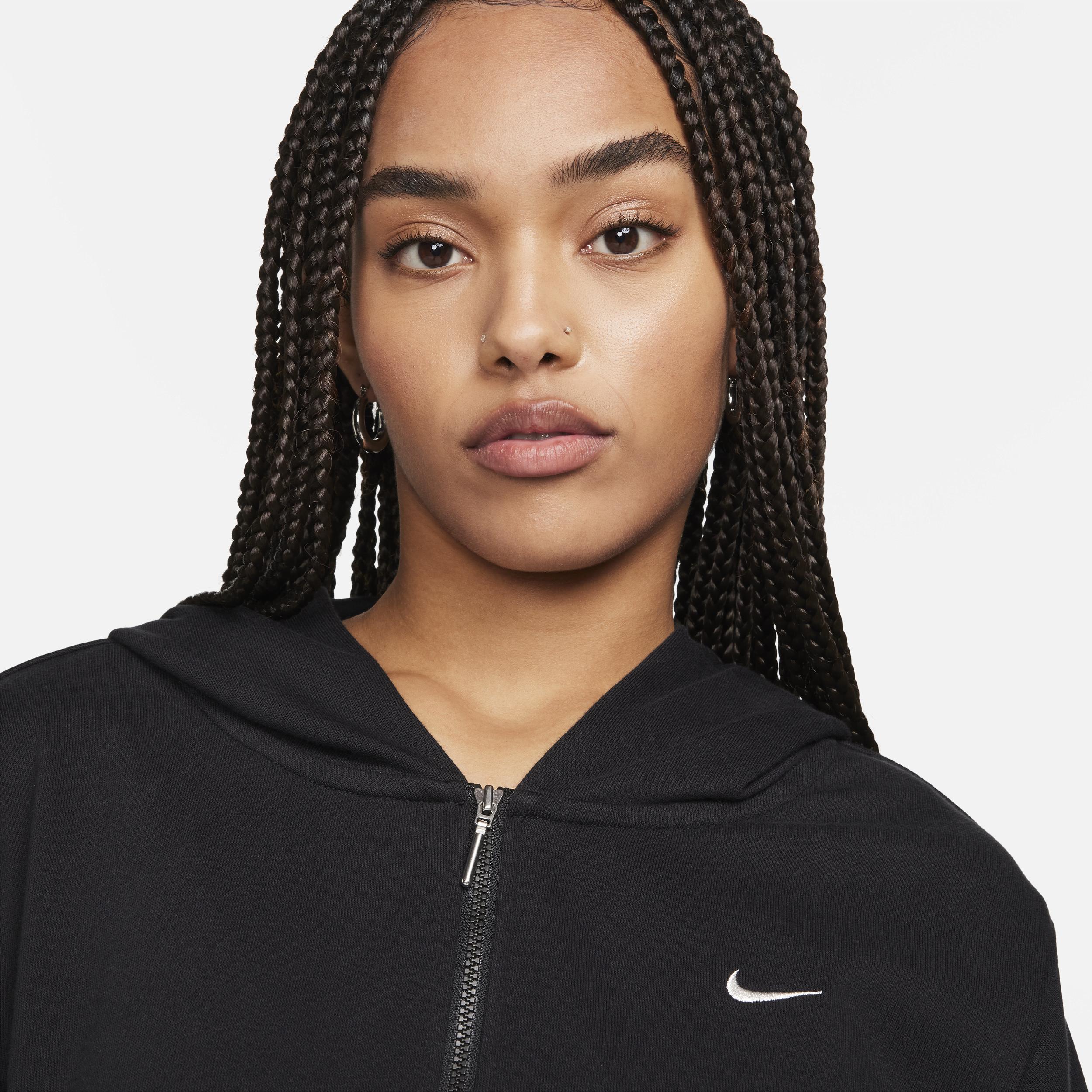 Womens Nike Sportswear Chill Terry Loose Full-Zip French Terry Hoodie | FN2415-010 Product Image