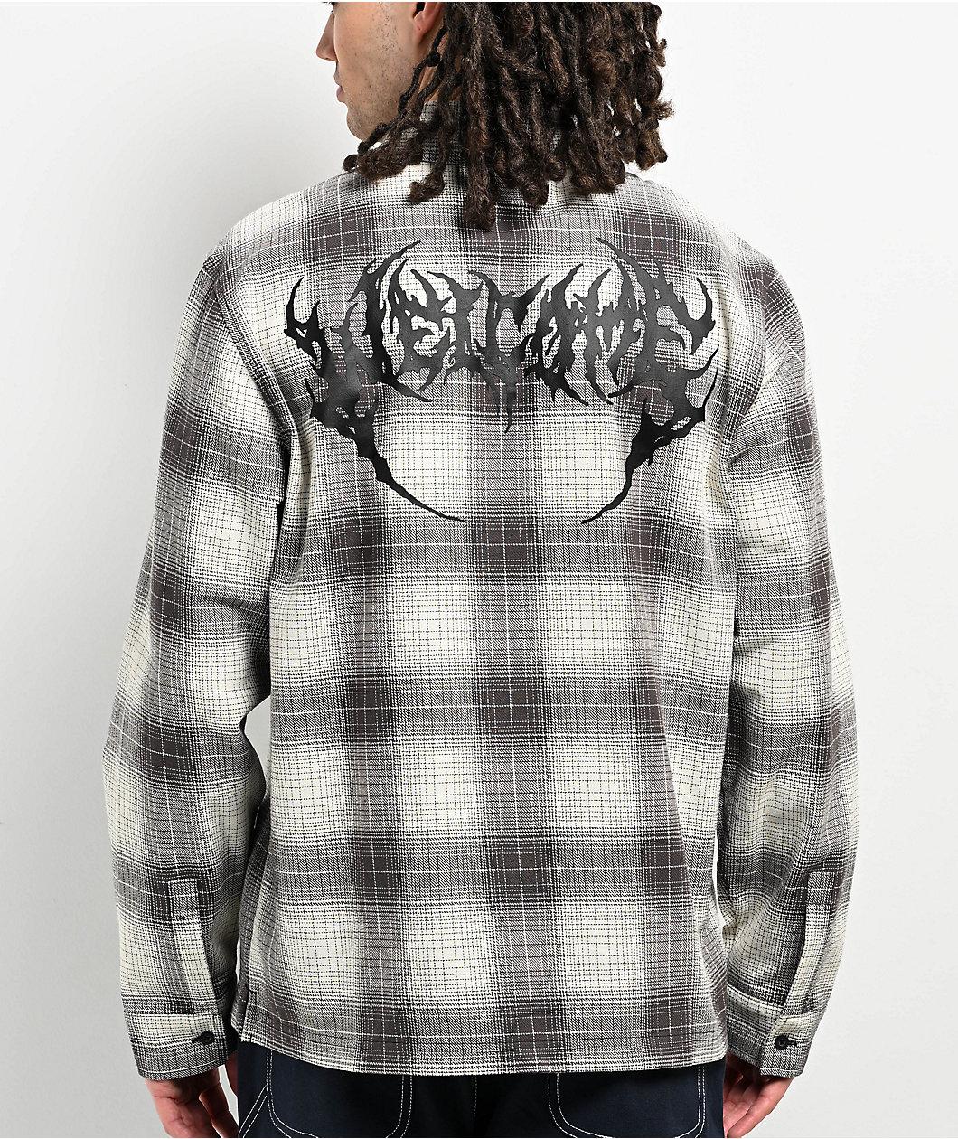 Welcome Fang Black & White Flannel Shirt Product Image