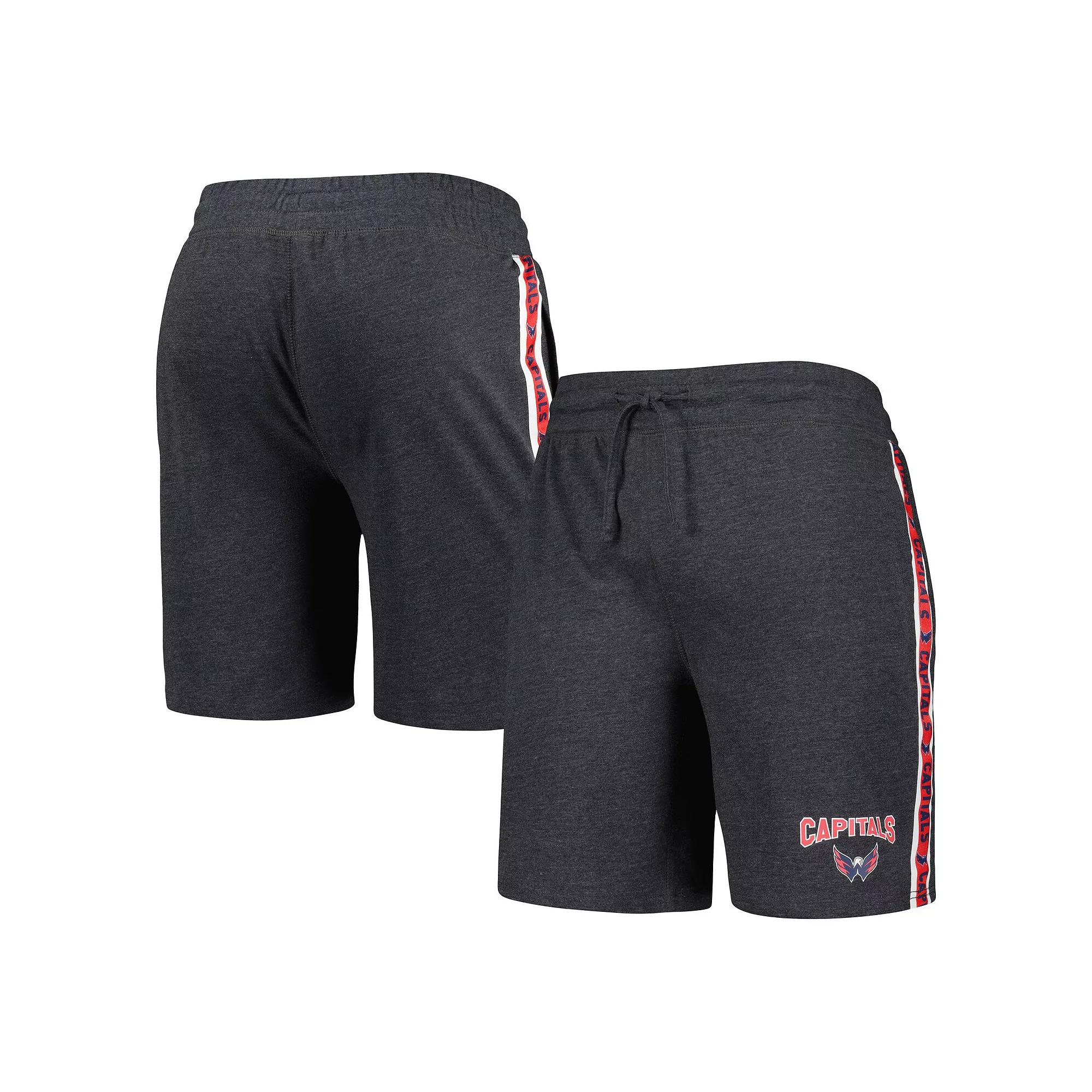 Men's Concepts Sport Charcoal Washington Capitals Team Stripe Shorts,  Product Image