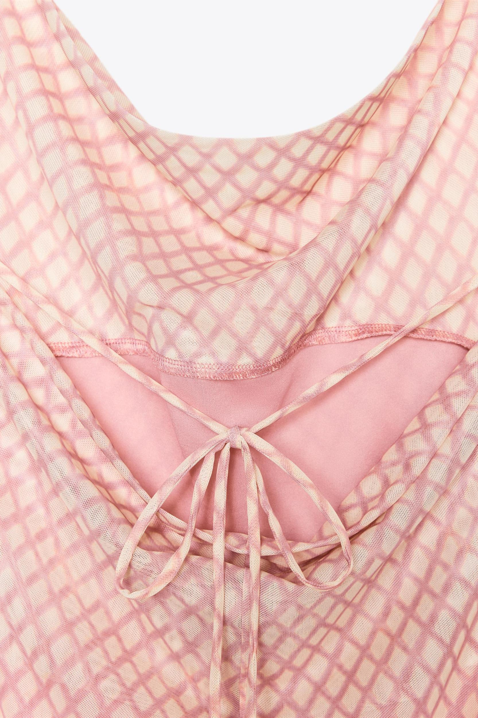 PRINTED TULLE SLIP DRESS Product Image