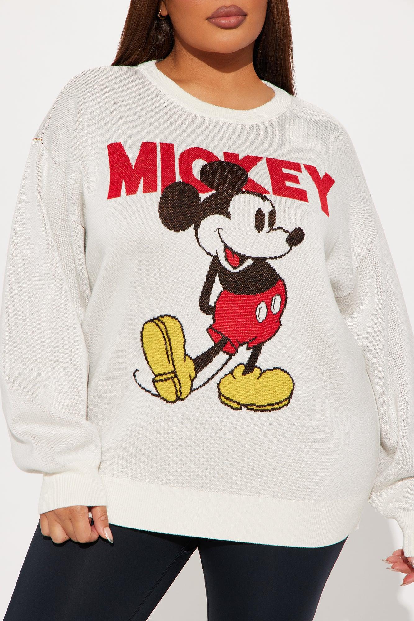 Happy Mickey Mouse Sweater - White/combo Female Product Image