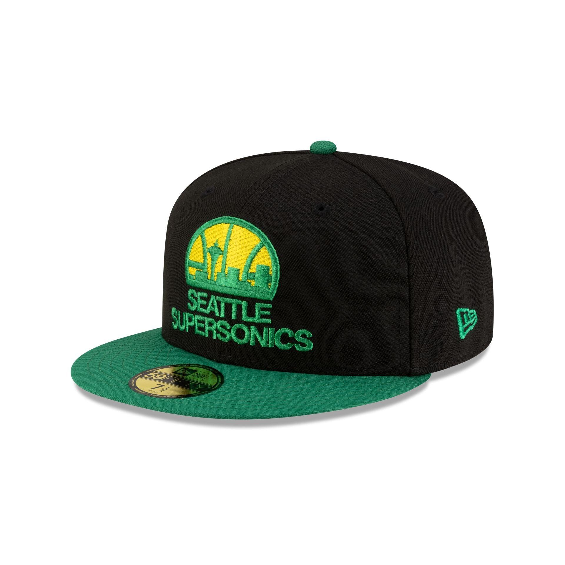 Seattle SuperSonics 1975-1995 Hardwood Classics Black 59FIFTY Fitted Hat Male Product Image