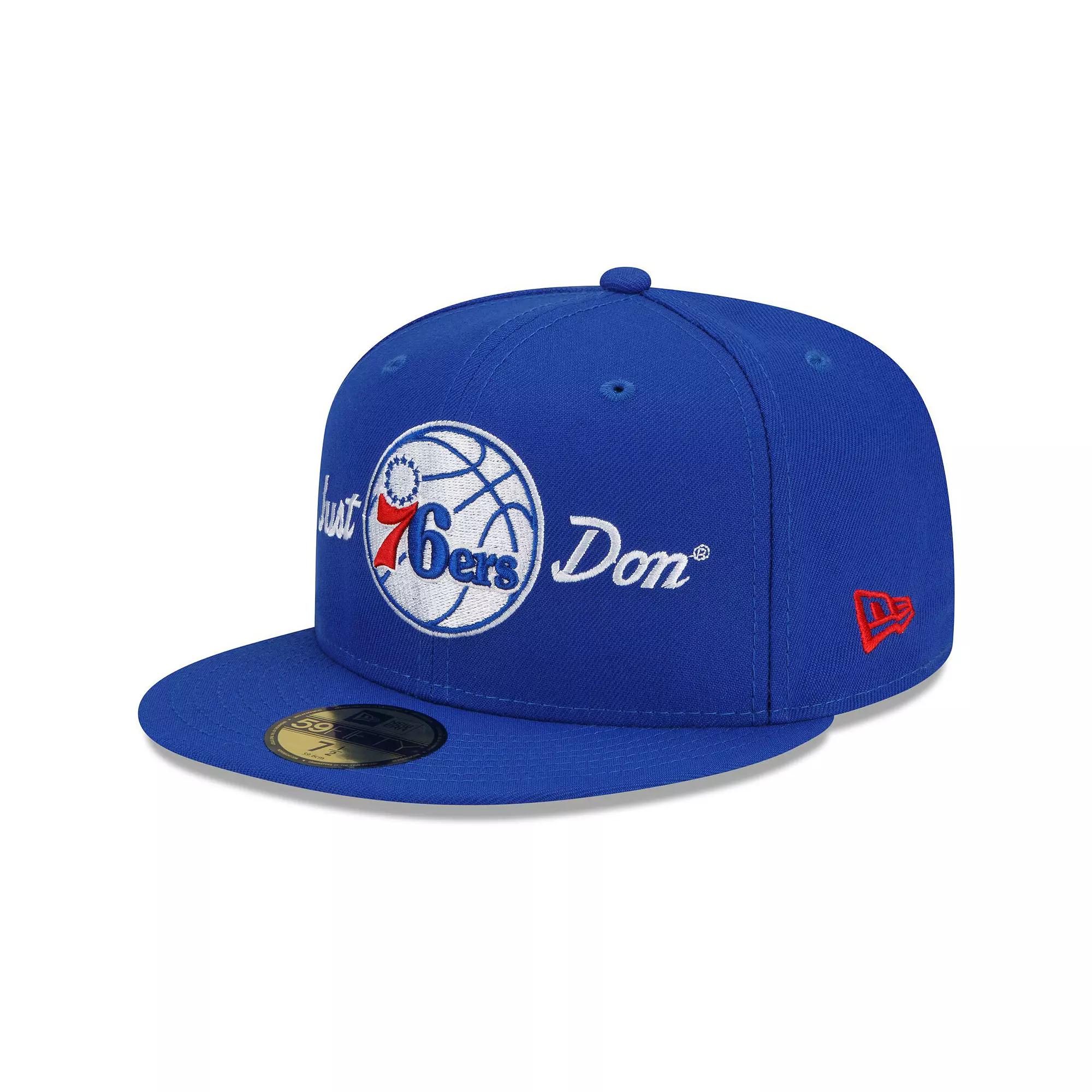 Men's New Era x Just Don Royal Philadelphia 76ers 59FIFTY Fitted Hat,  Product Image