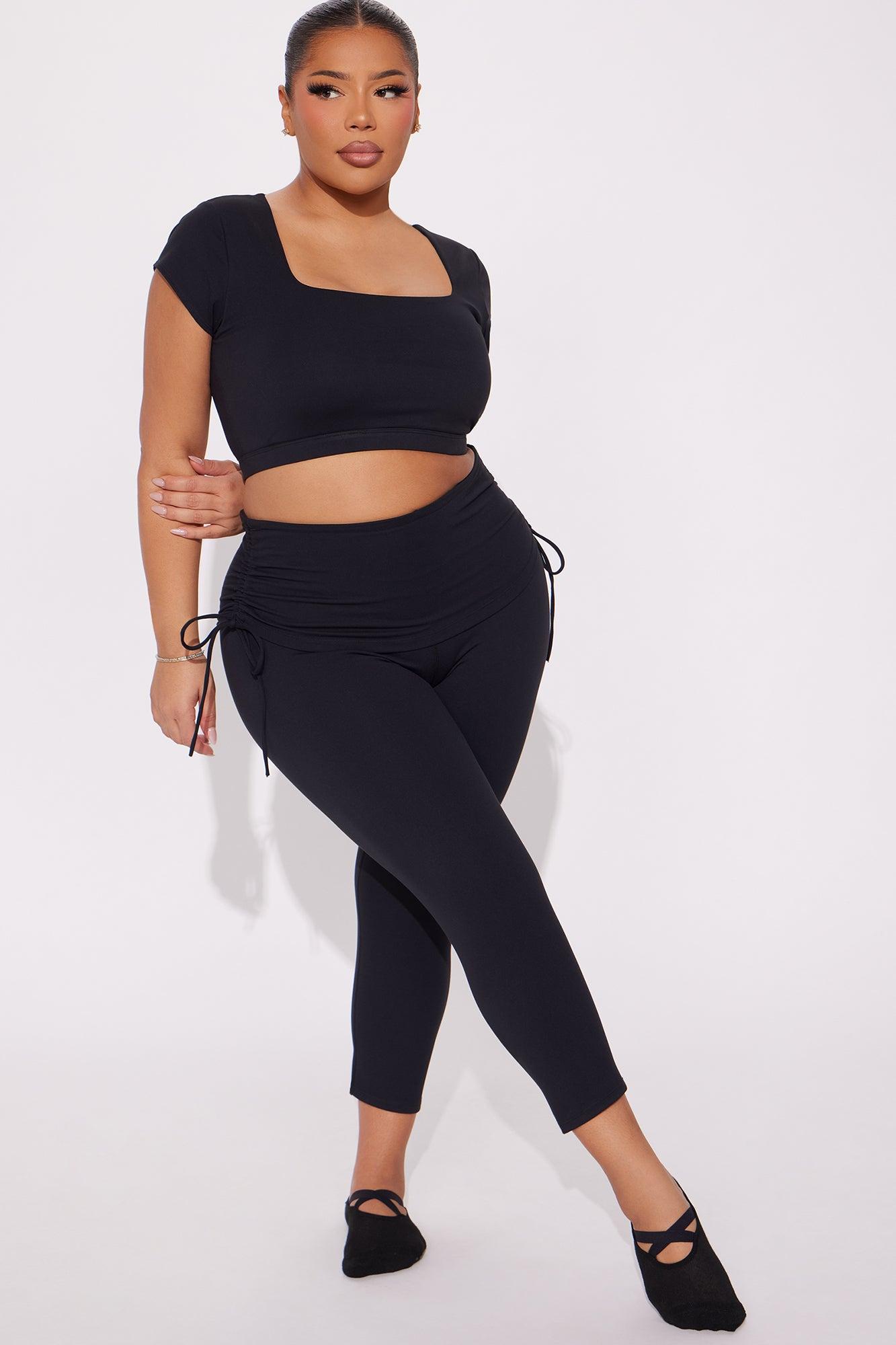 Roll Up Super Soft Active Capri Legging - Black Product Image