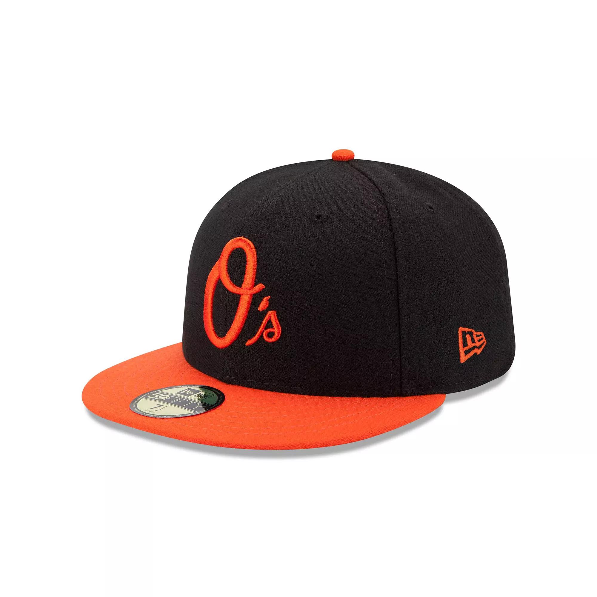 Men's New Era Black/Orange Baltimore Orioles Alternate Authentic Collection On Field 59FIFTY Performance Fitted Hat, Size: 7 5/8 Product Image