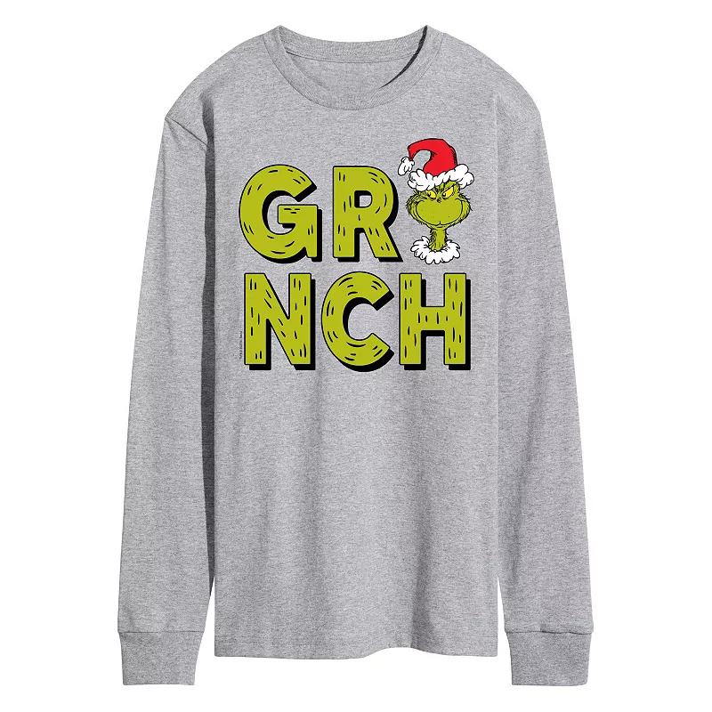 Men's Dr. Seuss Grinch Fur Long Sleeve Tee,  Product Image
