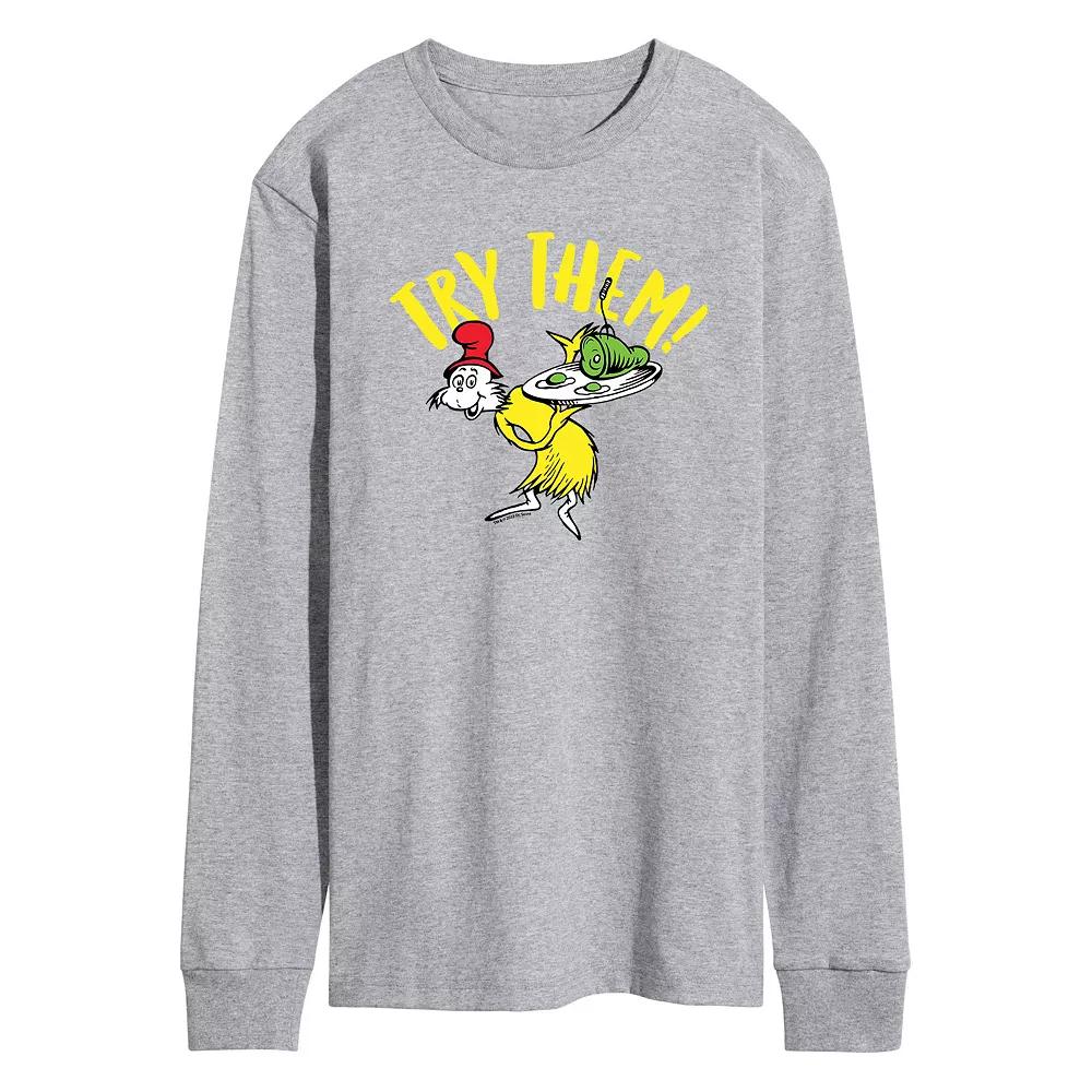 Men's Dr. Seuss Try Them Long-Sleeve Tee,  Product Image