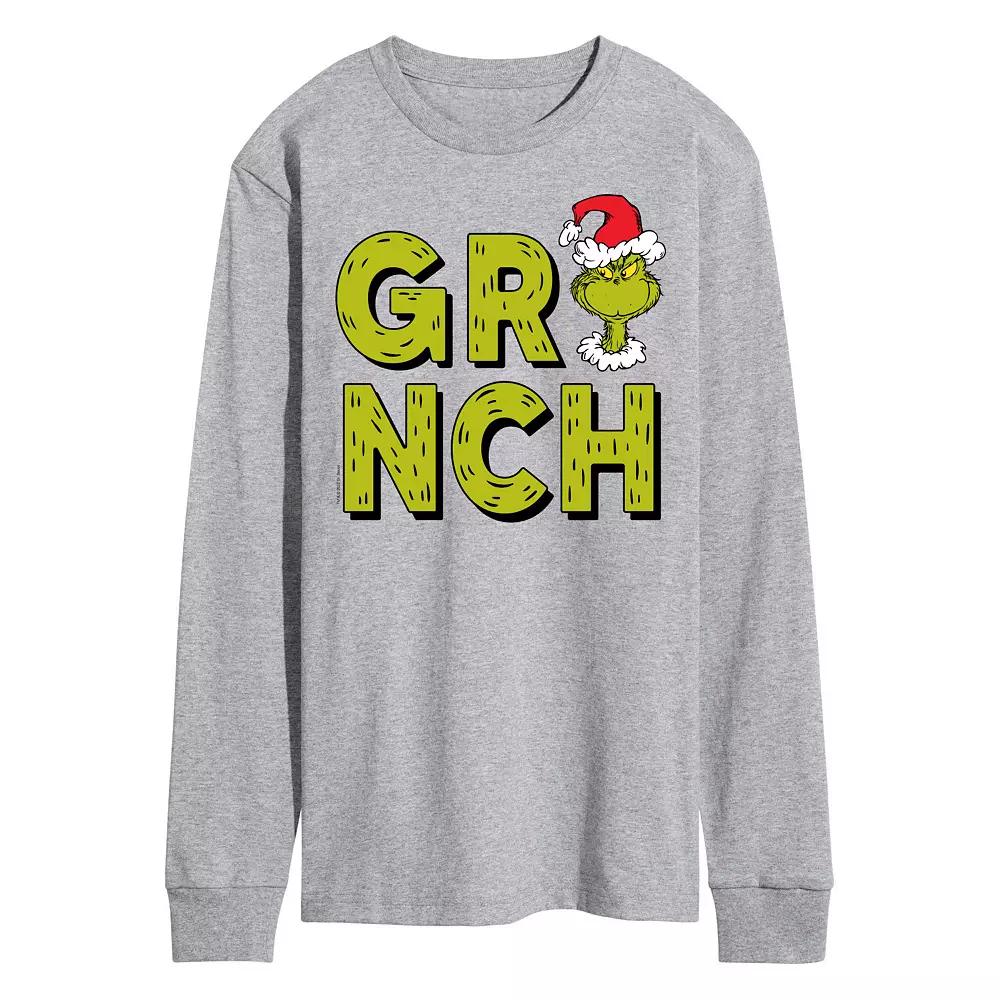 Men's Dr. Seuss Grinch Fur Long Sleeve Tee,  Product Image