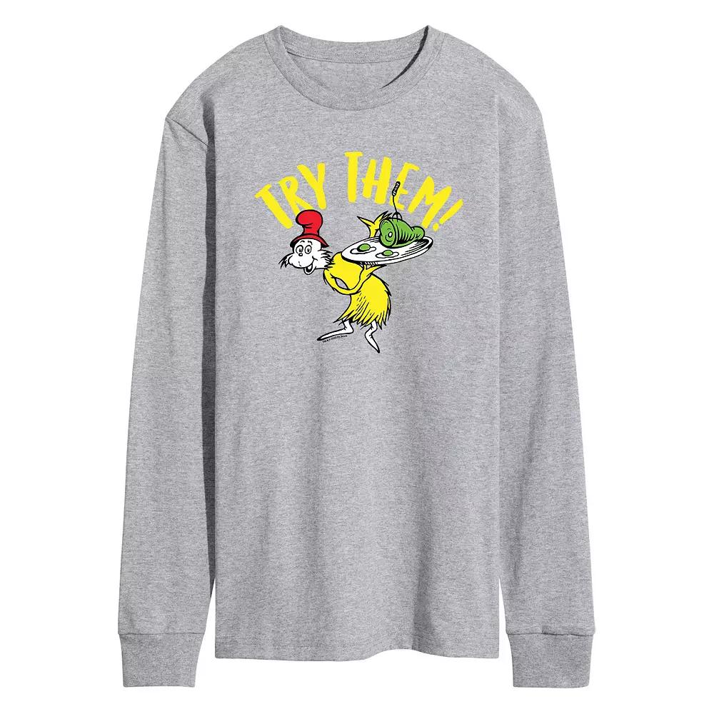 Men's Dr. Seuss Try Them Long-Sleeve Tee,  Product Image