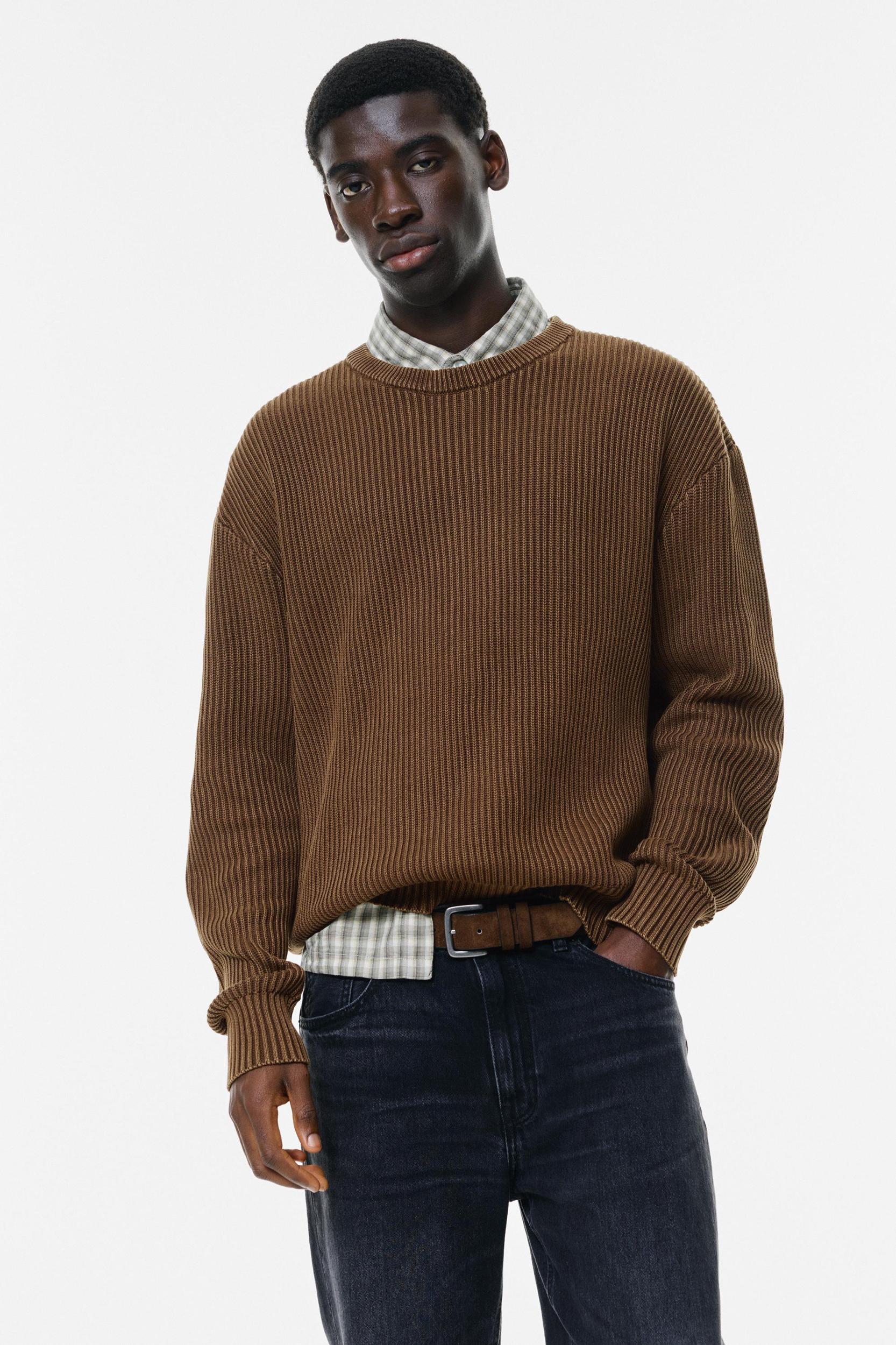 Acid wash knit jumper Product Image