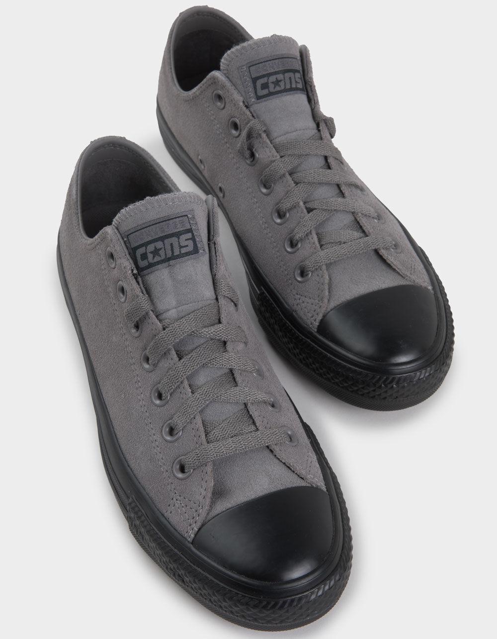 CONVERSE CONS Chuck Taylor All Star Pro Suede Shoes - GRAY/BLACK Product Image