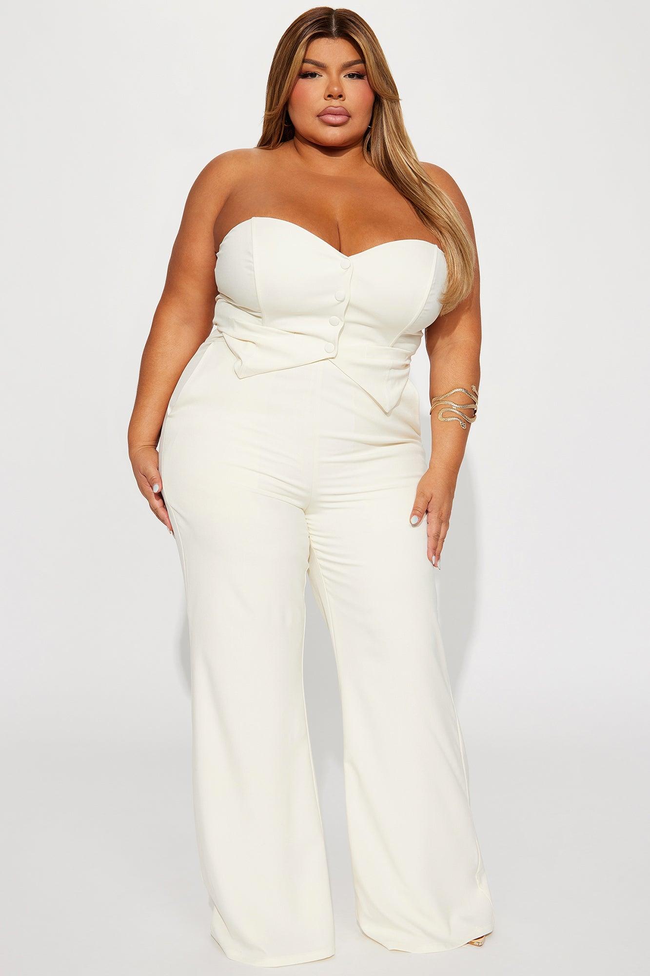 Amelia Two Piece Pant Suit - Cream Product Image