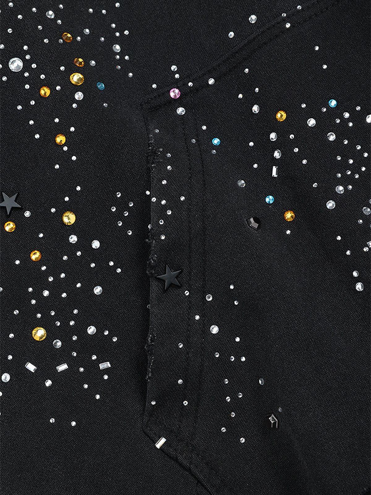 Aelfric Eden Rhinestone Boxy Zip Up V302 Hoodie Product Image