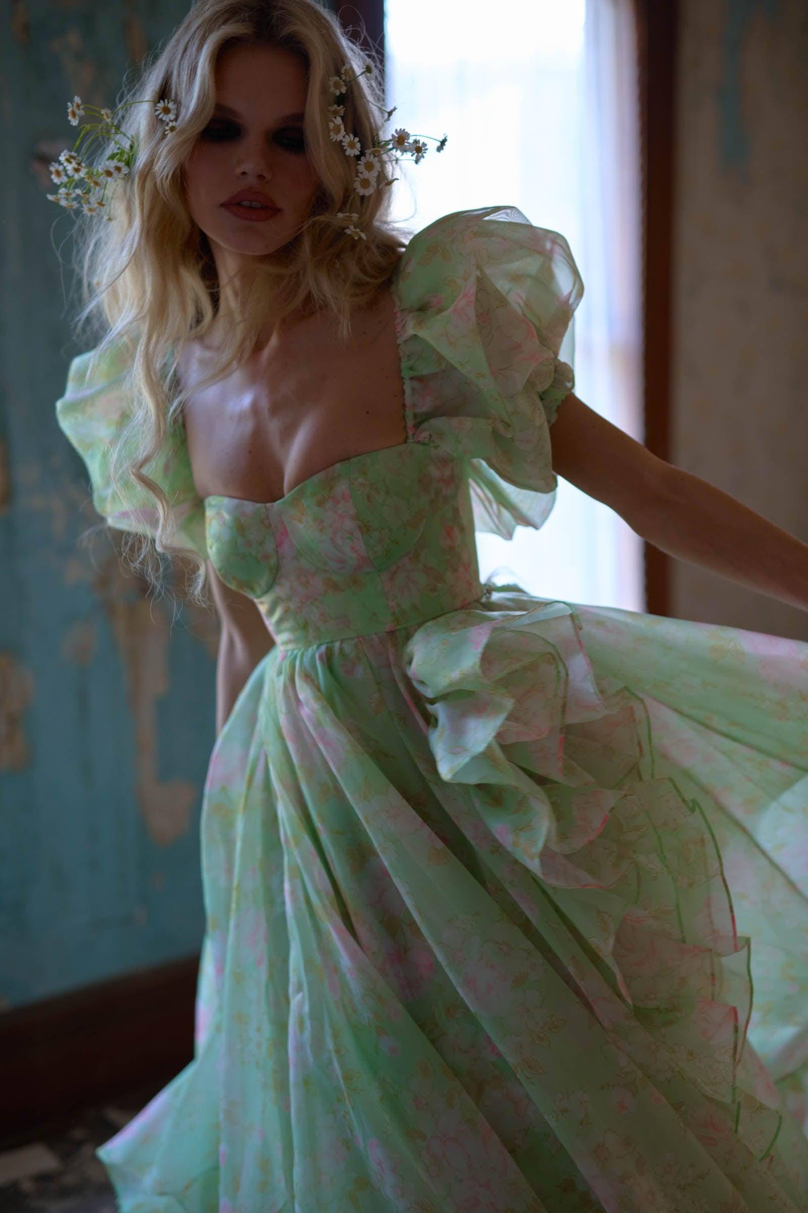 The Acid Trip In Bloom Bridal Gown Product Image