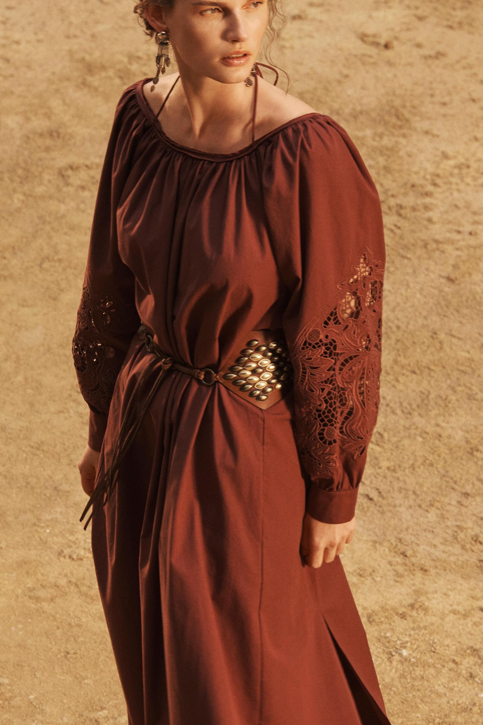 LIMITED EDITION EMBROIDERED POPLIN DRESS Product Image