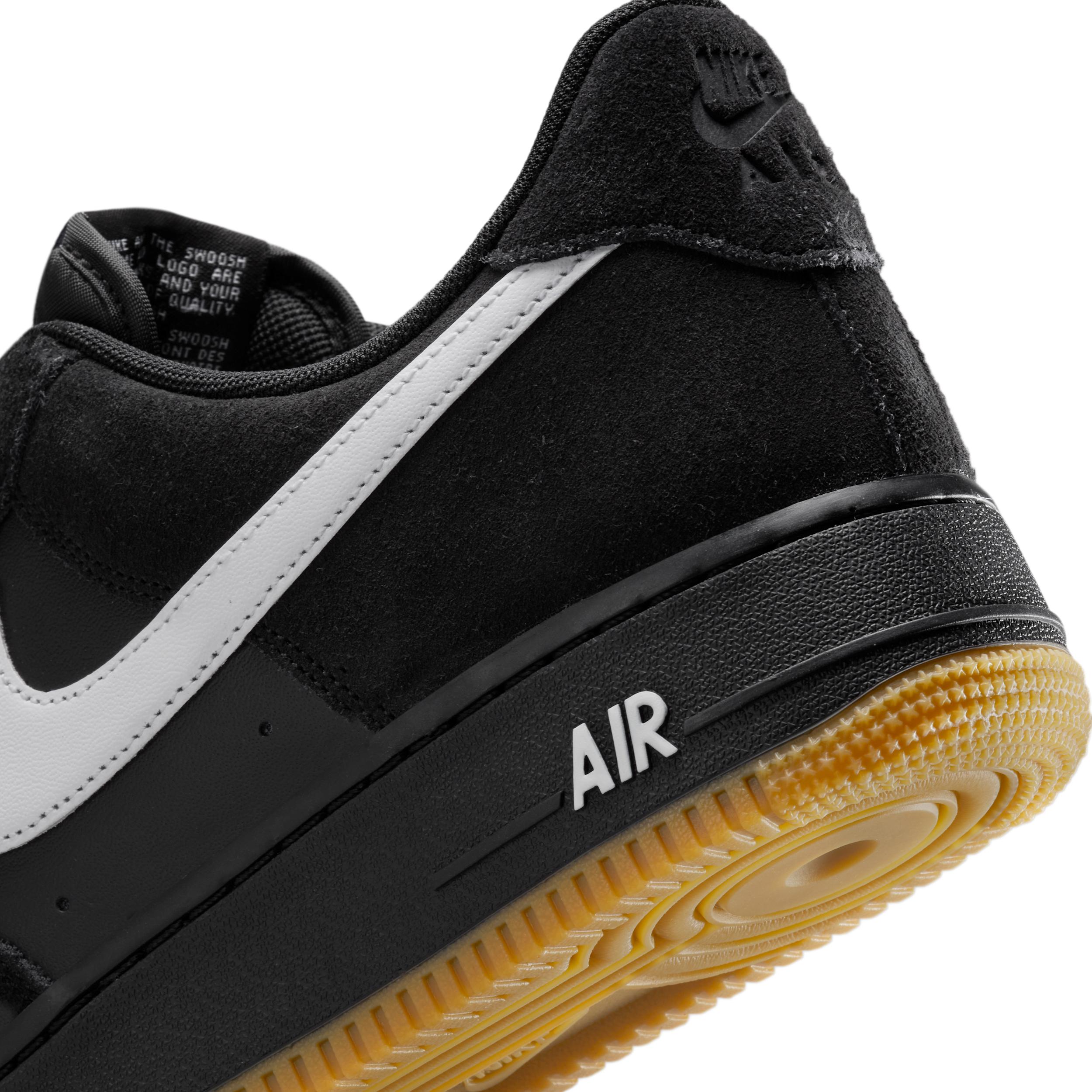 Nike Mens Nike AF1 07 LV8 1 - Mens Running Shoes Black/Gum/White Product Image