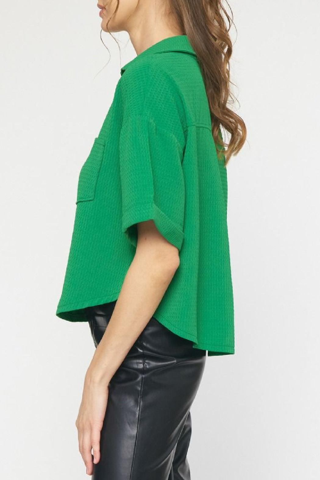 Waffled Button Up Product Image