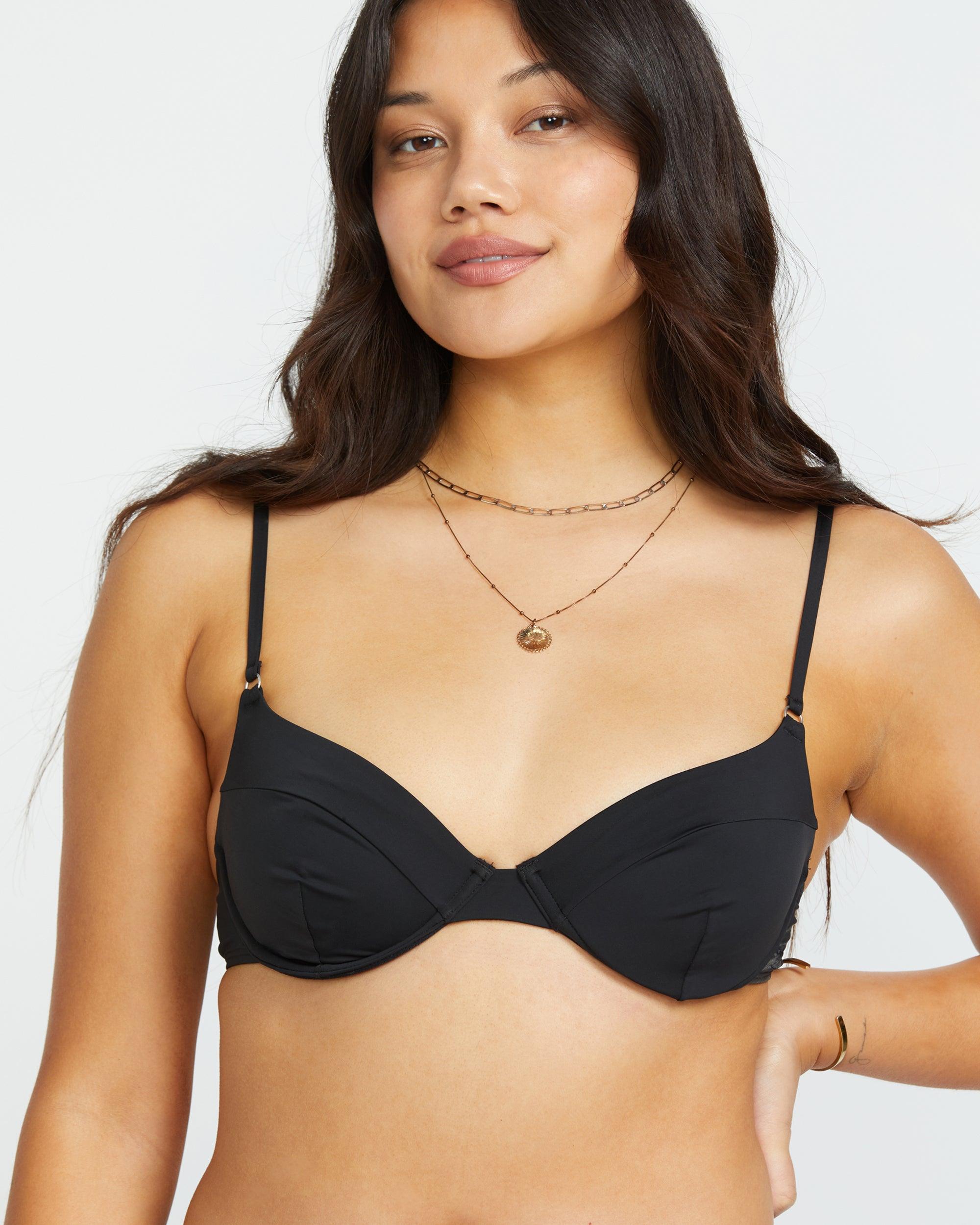 Sol Searcher Morgan Underwire Bikini Top - Black Pebble Female Product Image