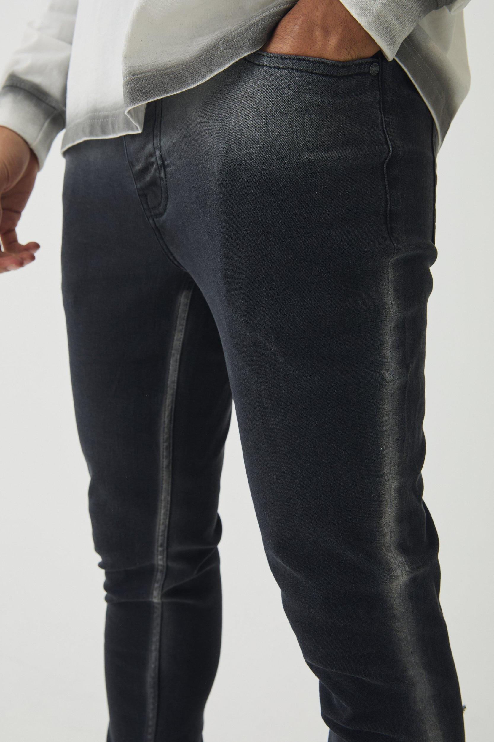 Skinny Stretch Washed Jeans | boohooMAN USA Product Image