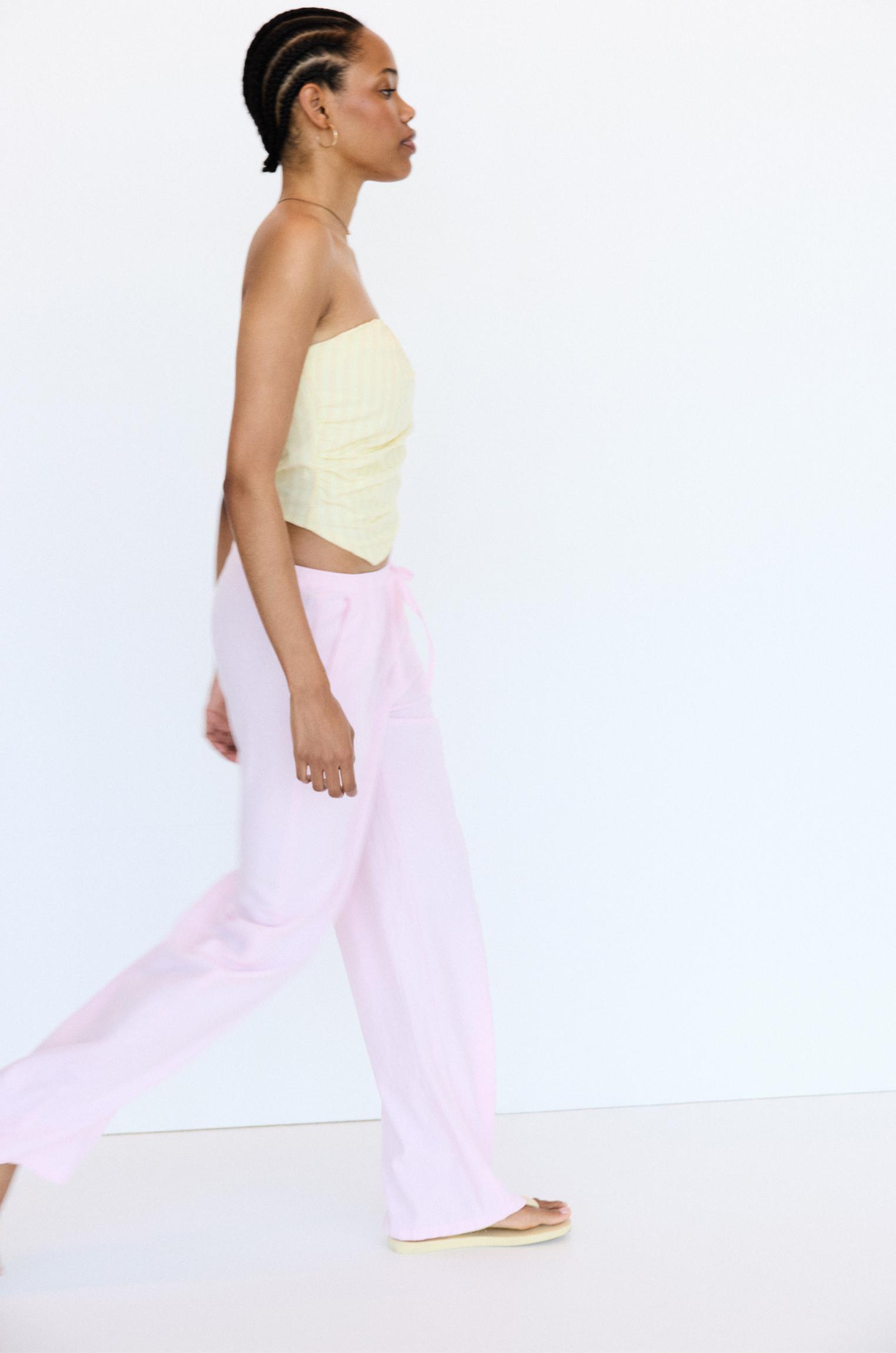 Linen blend sweatpants Product Image