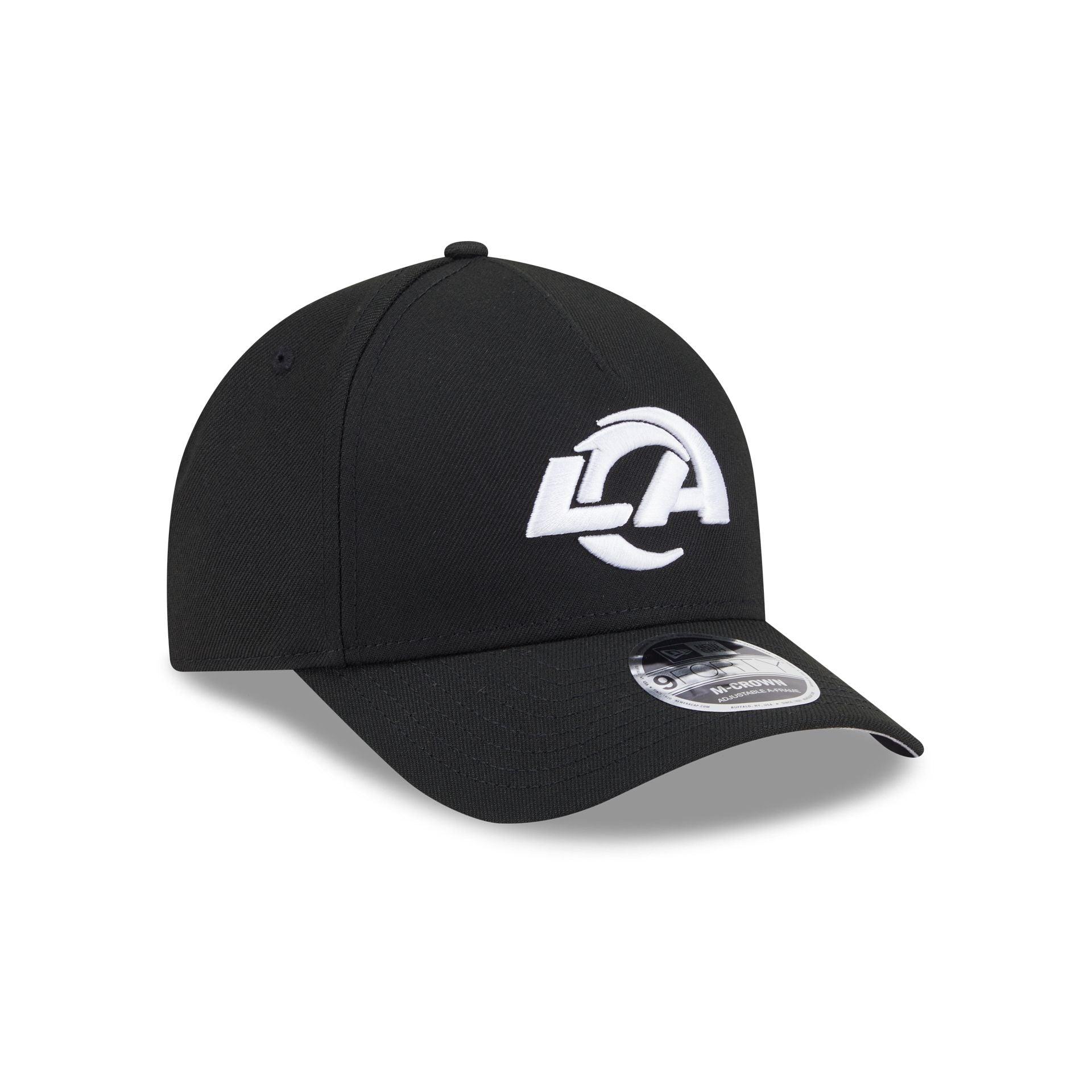 Los Angeles Rams Black & White 9FORTY M-Crown A-Frame Snapback Hat Male Product Image