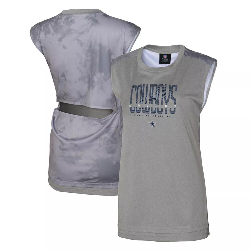 Women's Gray Dallas Cowboys No Sweat Tank Top,  Product Image
