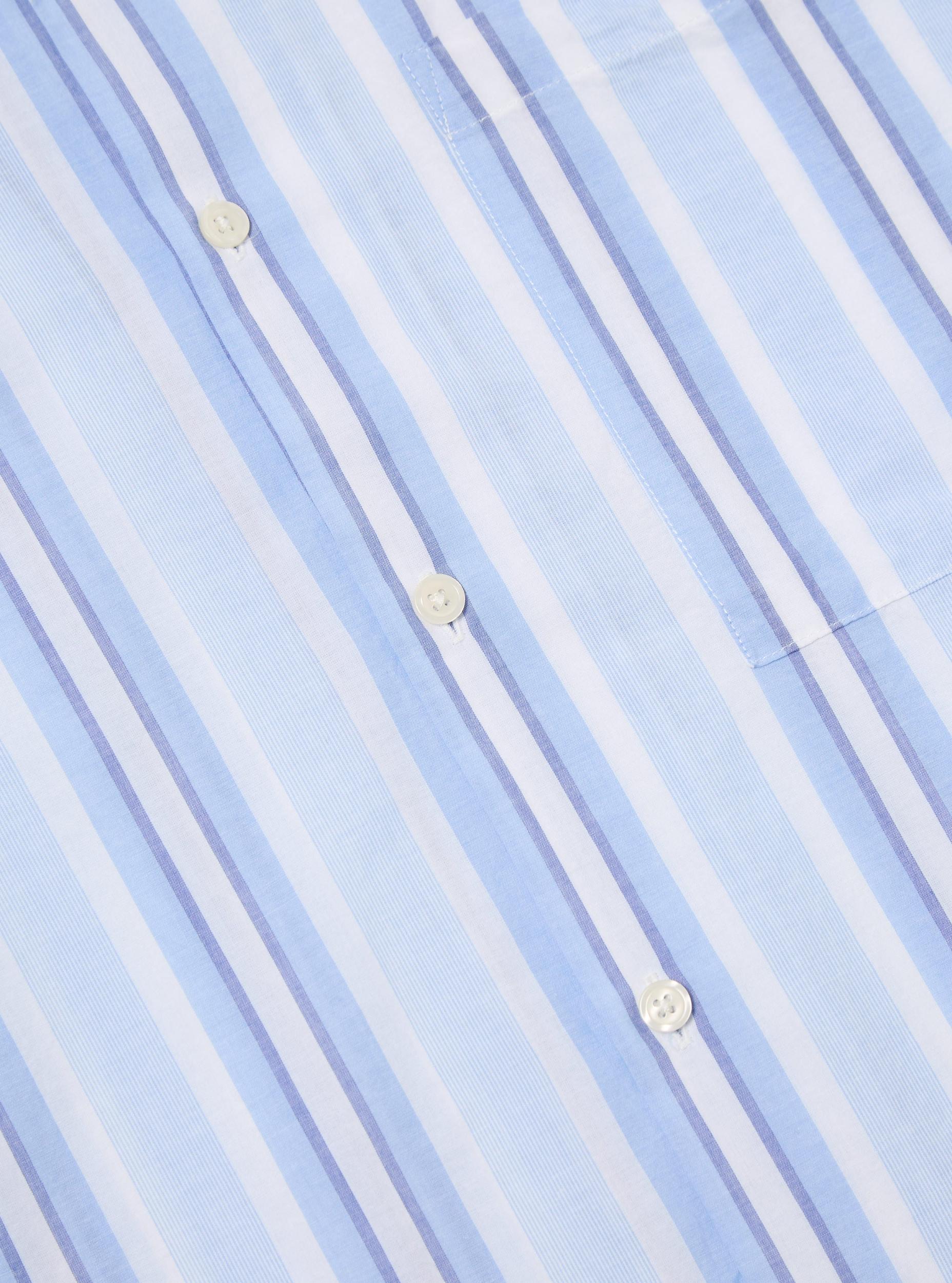 White/Blue Pop Stripe Two Camp Shirt Product Image