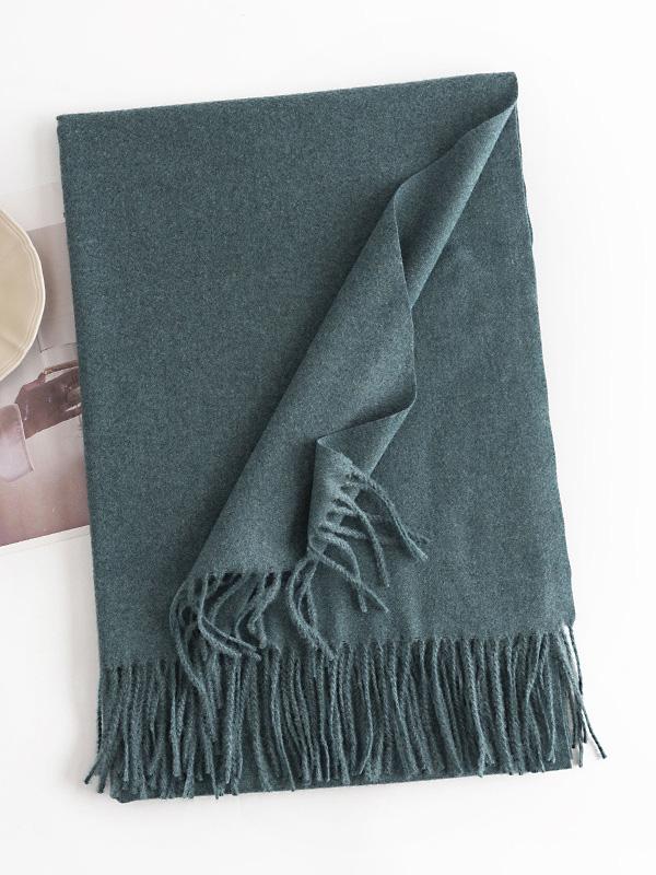 Keep Warm Solid Color Tasseled Shawl&Scarf Product Image