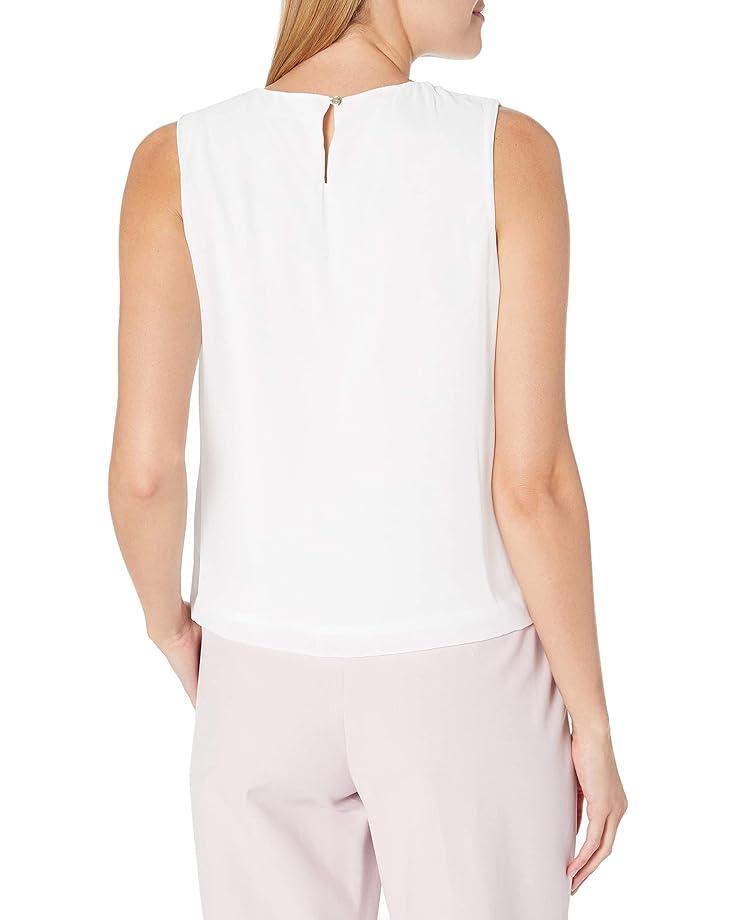 V-Neck Tank Peplum With Pleats Product Image