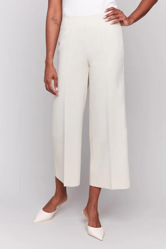 Cropped Wide Leg Pants Product Image