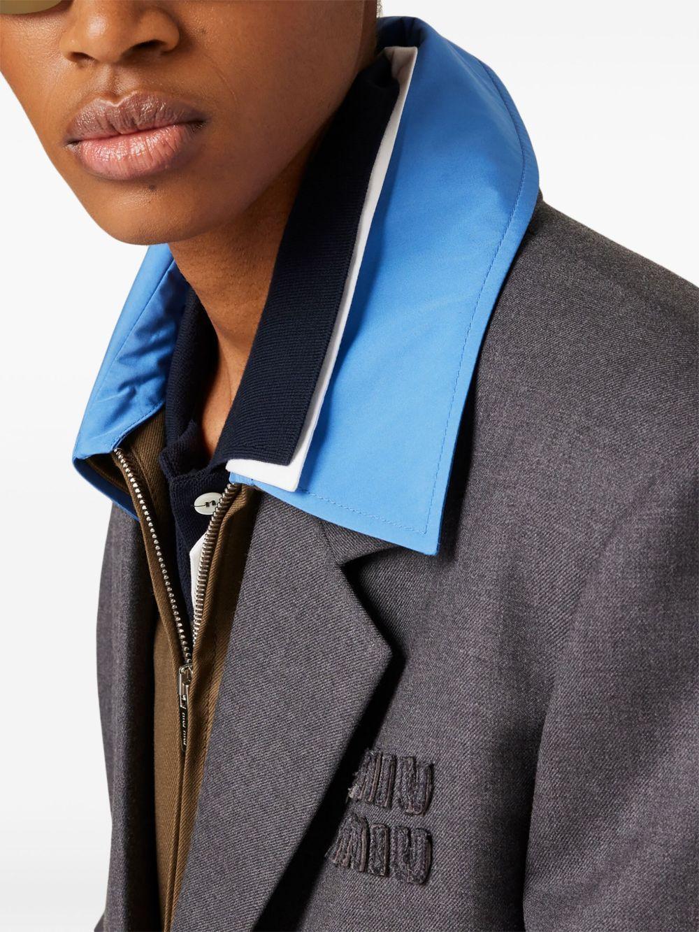 single-breasted gabardine blazer Product Image