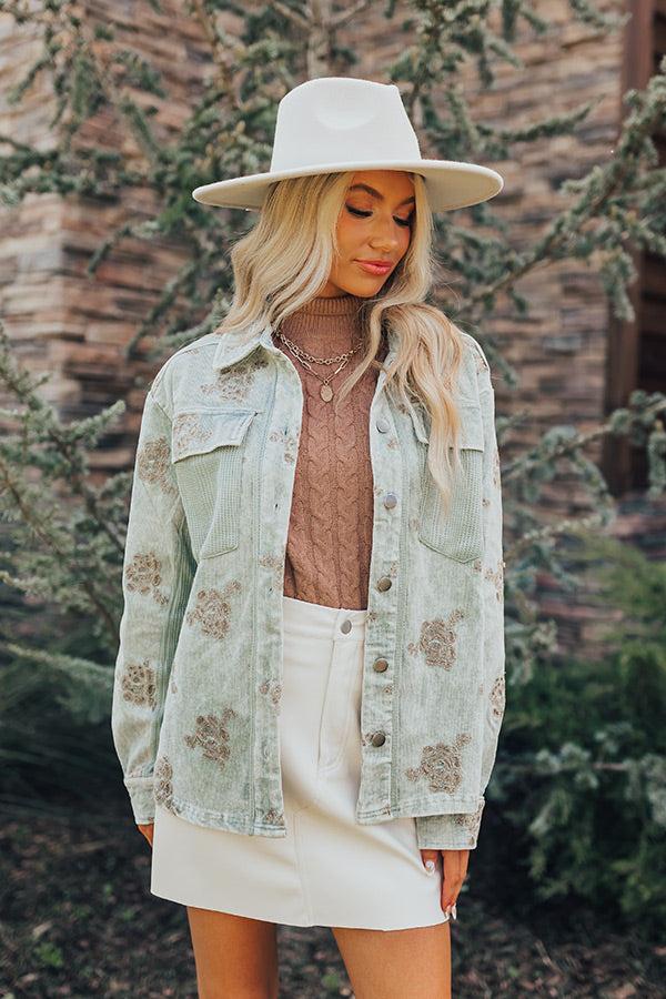 Soho Sleek Vintage Wash Corduroy Jacket Product Image