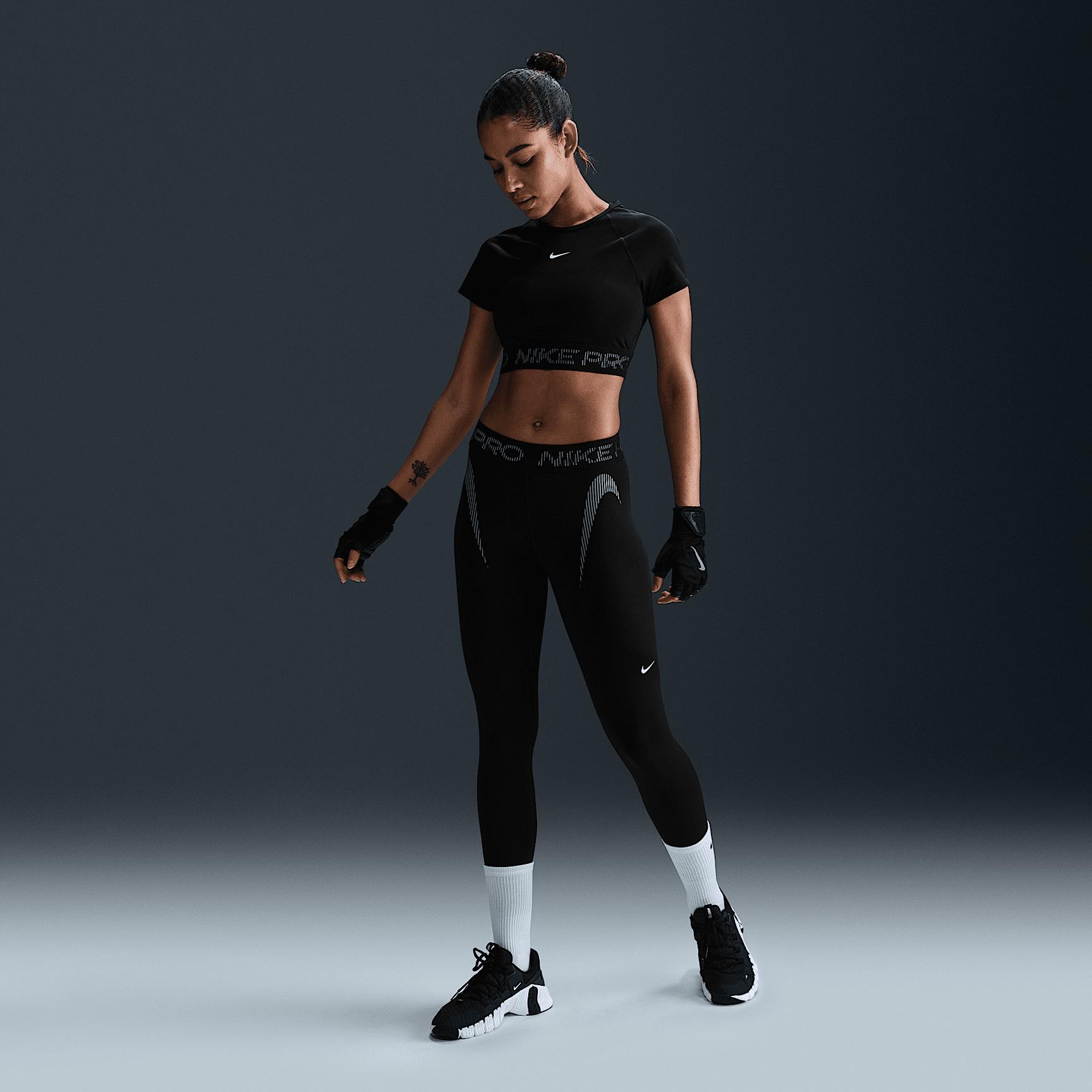Womens Nike Pro Mid-Rise 7/8 Graphic Leggings | HJ1219-010 Product Image