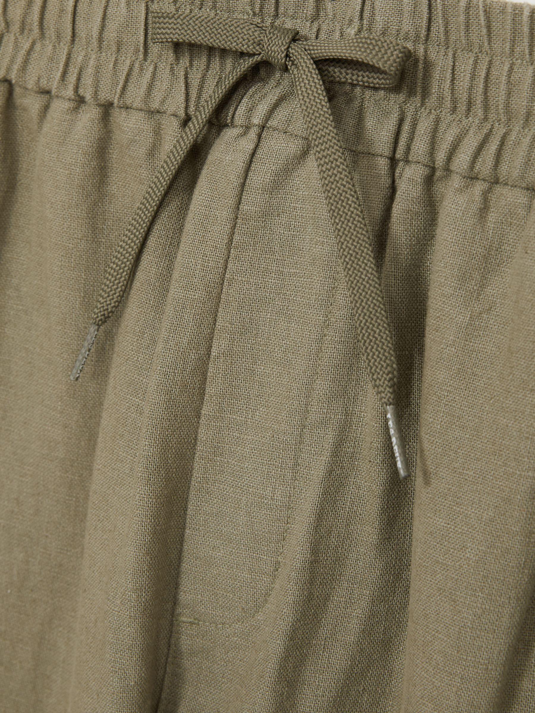 Les Deux Drawstring Trousers in Green/Ivory Product Image