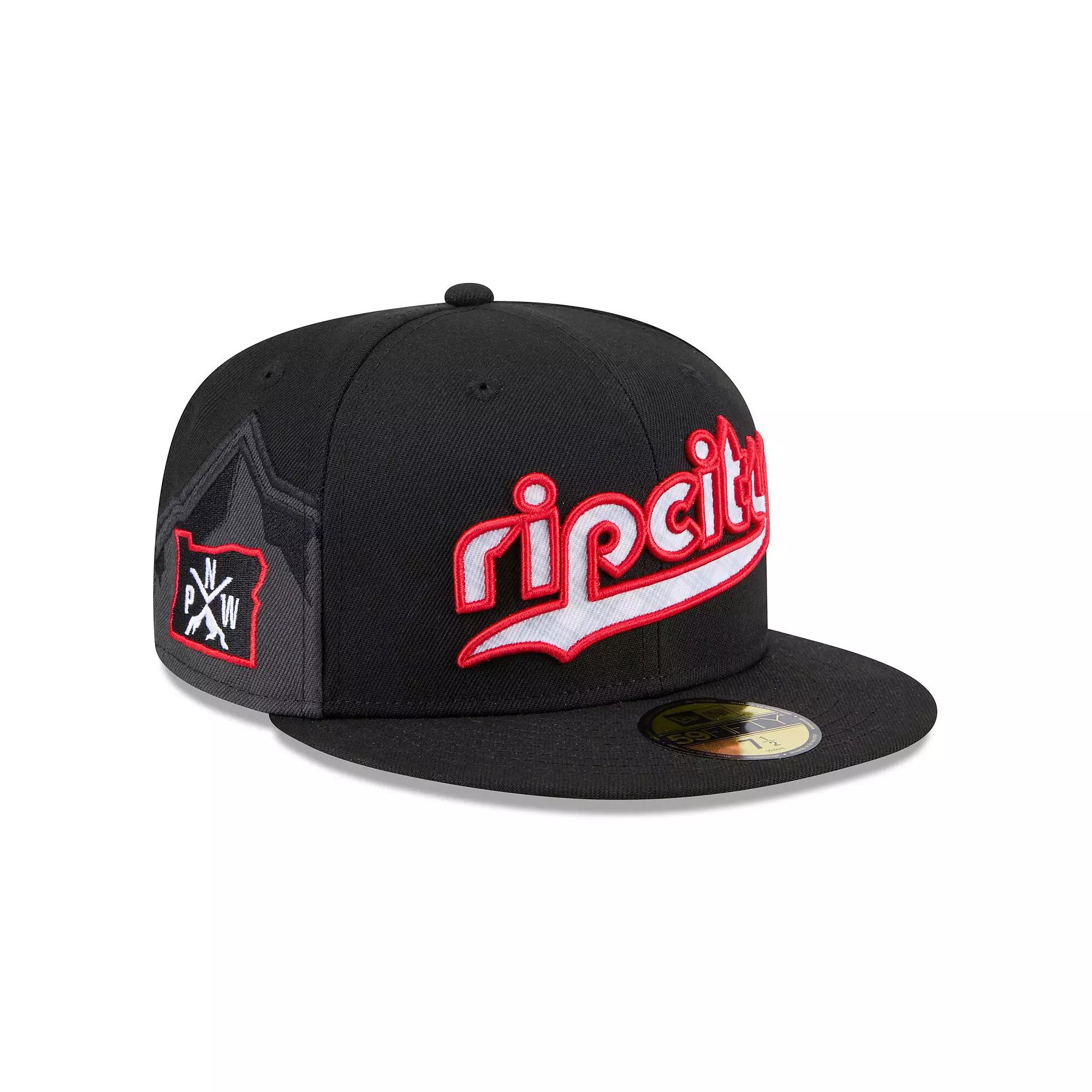 Men's New Era Black Portland Trail Blazers 2024/25 City Edition 59FIFTY Fitted Hat,  Product Image