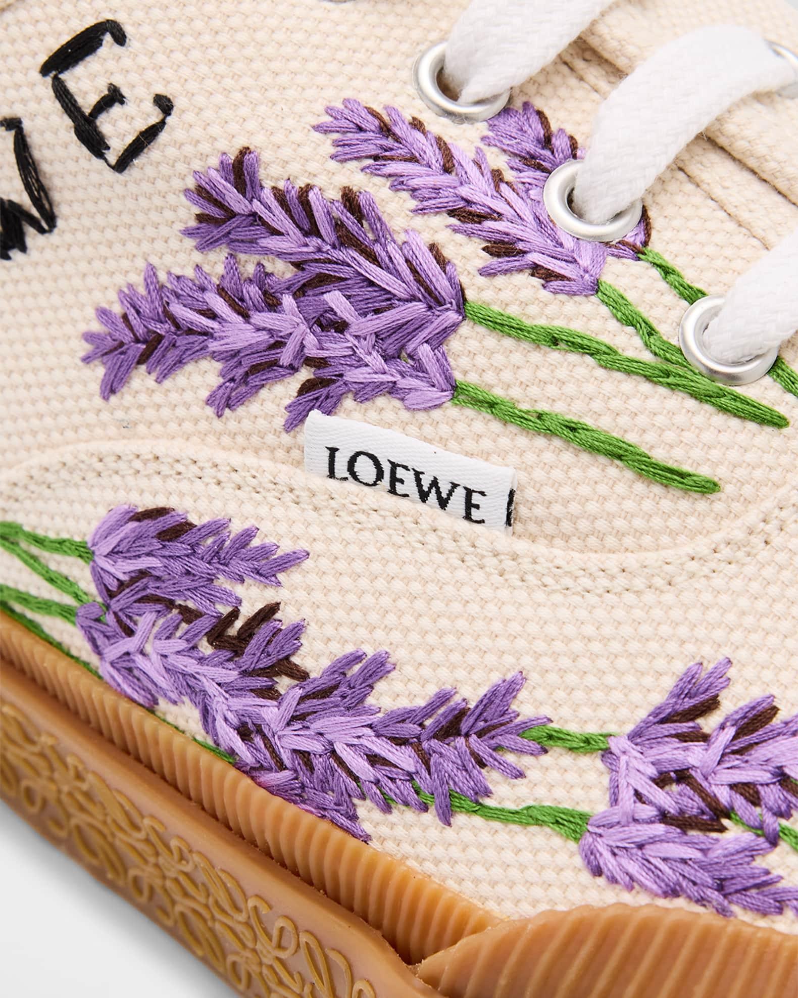 Men's Terra Embroidered Canvas Low-Top Sneakers  Product Image