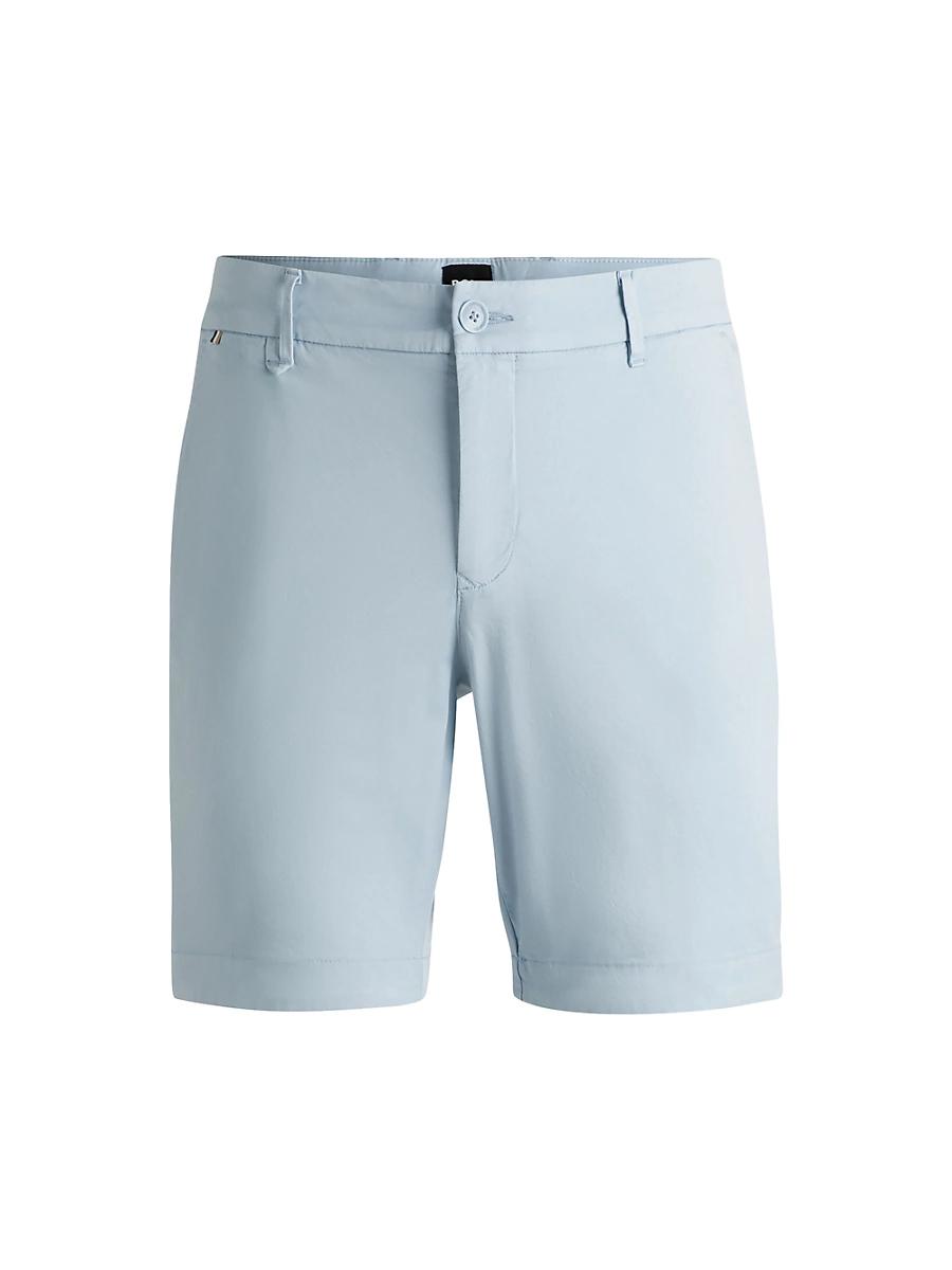Mens Slim Fit Shorts in Stretch Cotton Twill Product Image