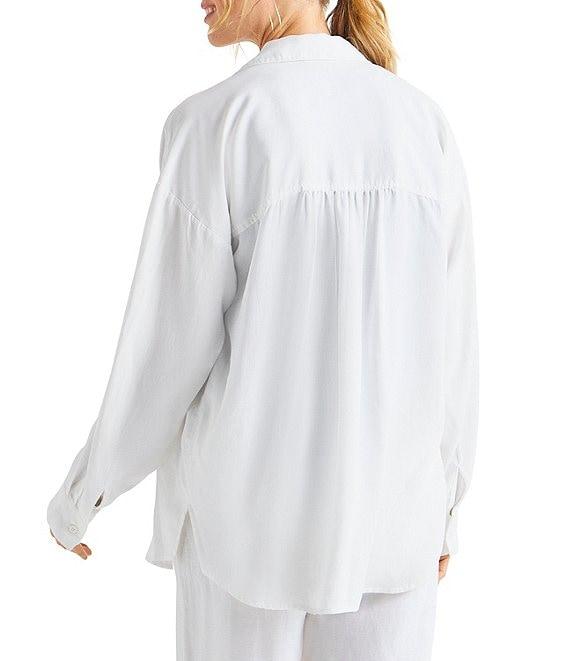 Splendid Dawson Linen Blend Long Sleeve Button Down Top Product Image