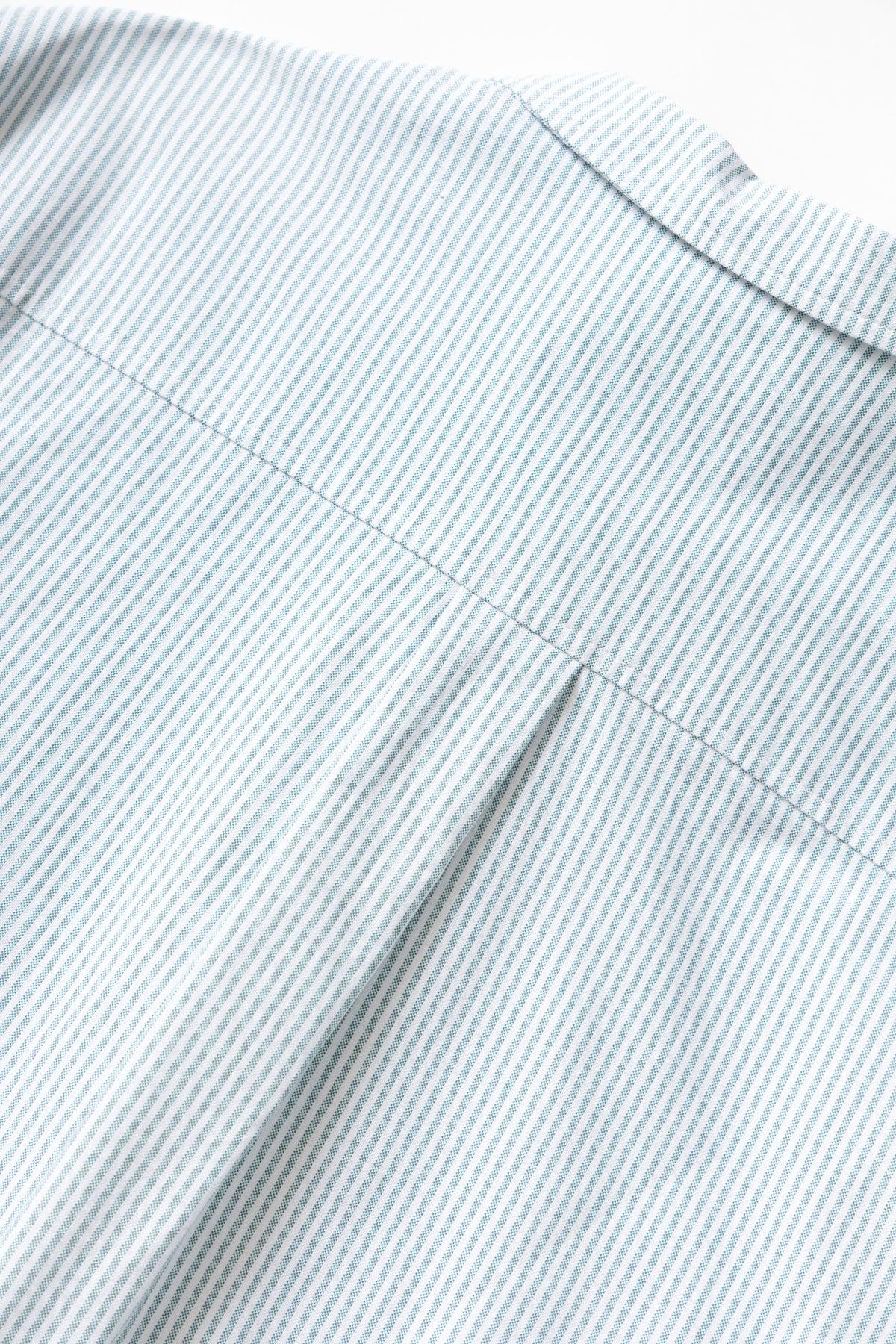 Blacksmith - 'Boxford' Utility Shirt - Green Stripe Product Image