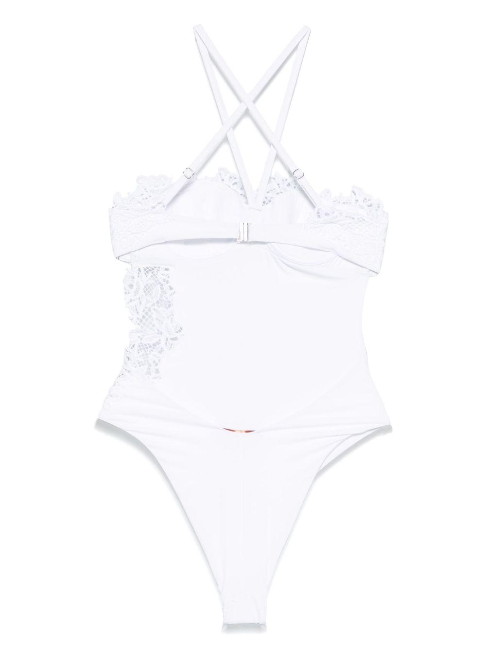 lace-panelling swimsuit Product Image