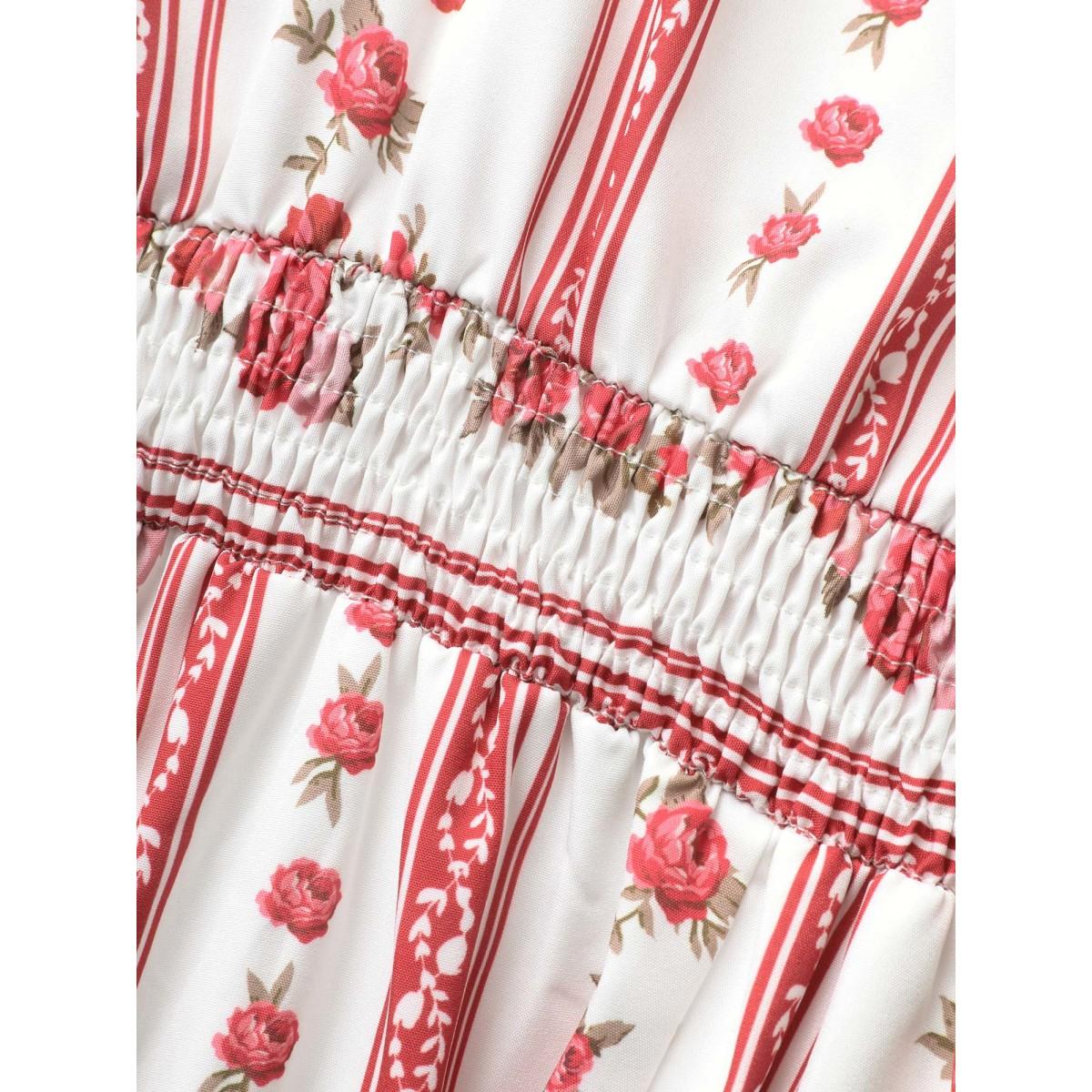 Plus Size Heart Neckline Boho Print Shirred Cami Midi Dress Originalwhite Women Elegant Shirred Heart neckline Sleeveless Curvy BloomChic 28/5X Product Image