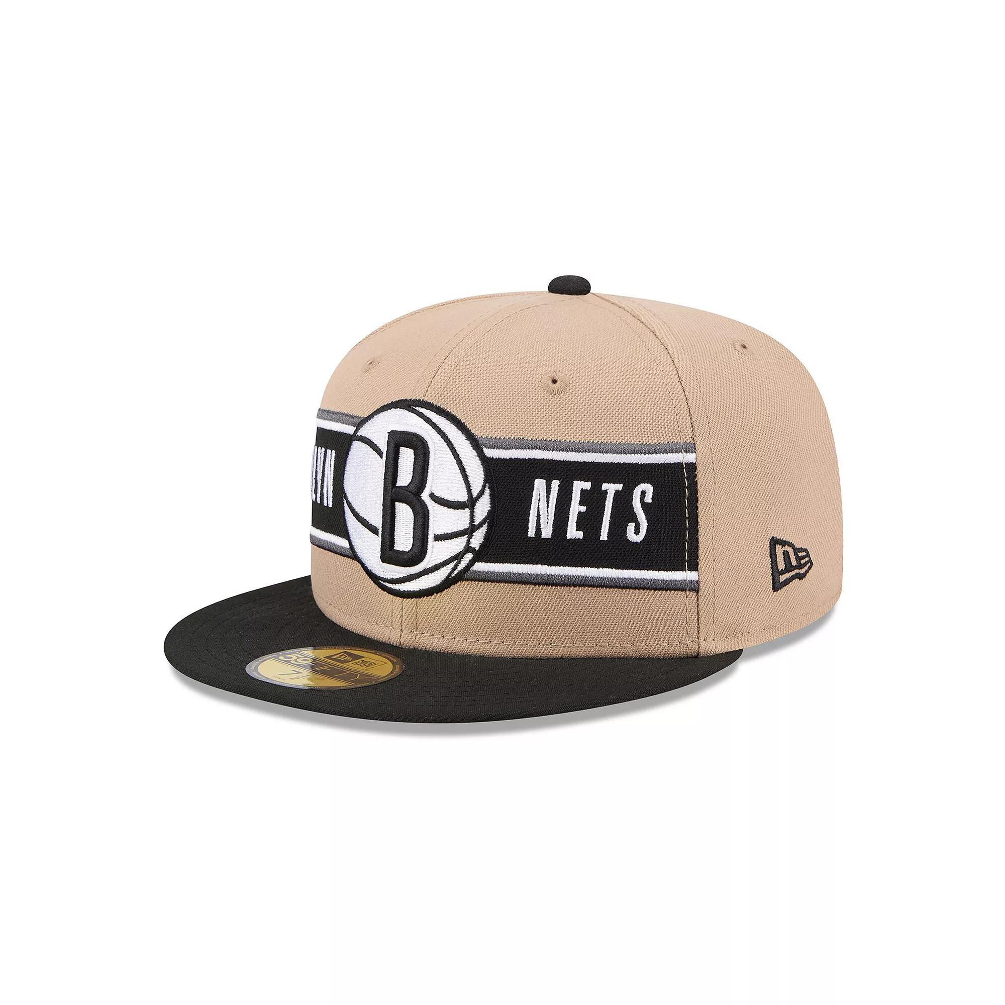 Men's New Era Tan/Black Brooklyn Nets 2024 NBA Draft 59FIFTY Fitted Hat, Size: 7 3/8, Team Product Image